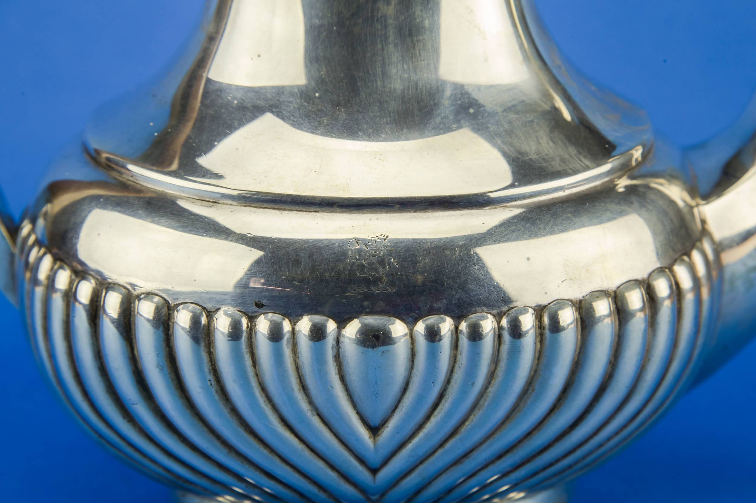 Victorian Classical Gadrooned — Sterling silver coffee pot 5