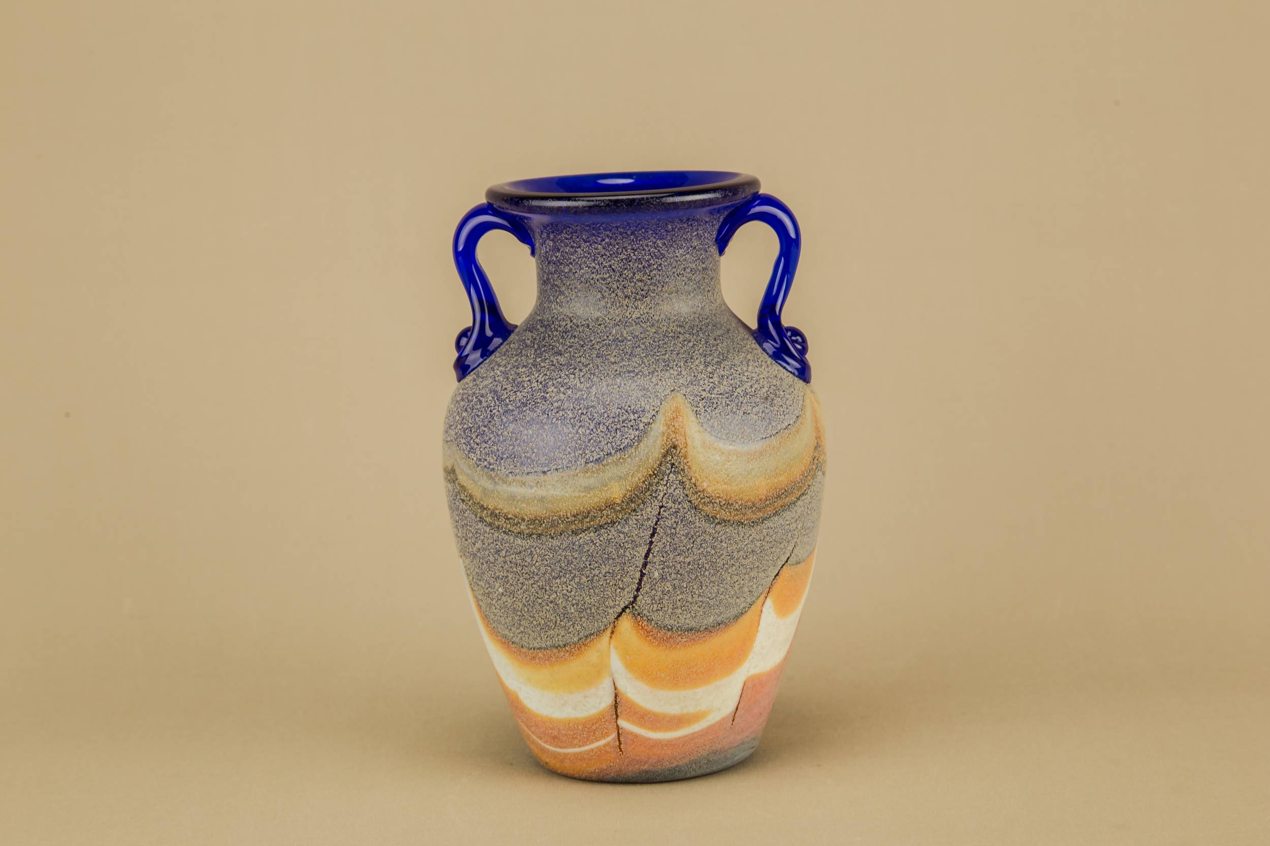 Vintage Retro Marbled — Glass marbled vase