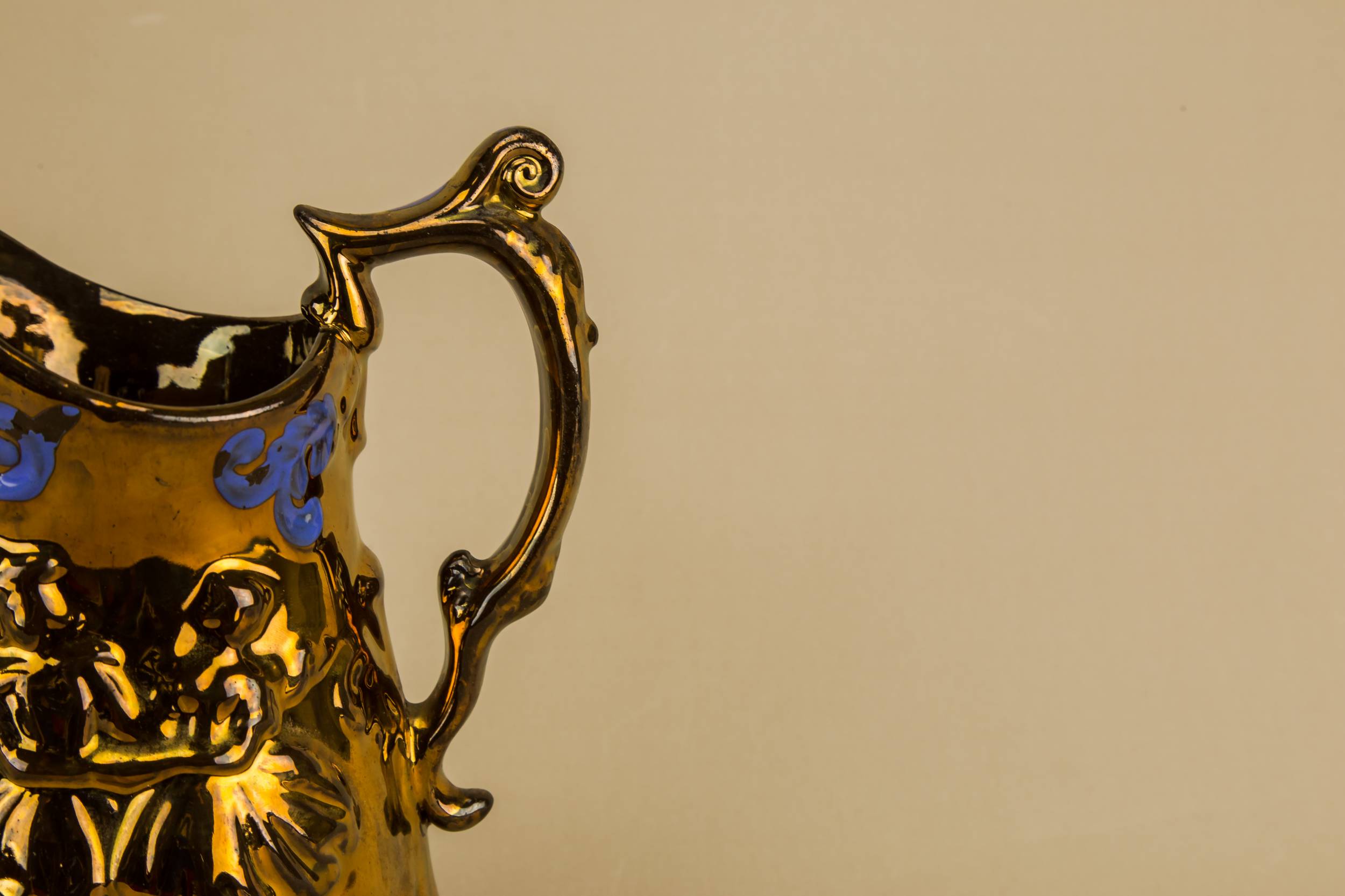 Antique Opulent JUG — Lustre ceramic water jug 1