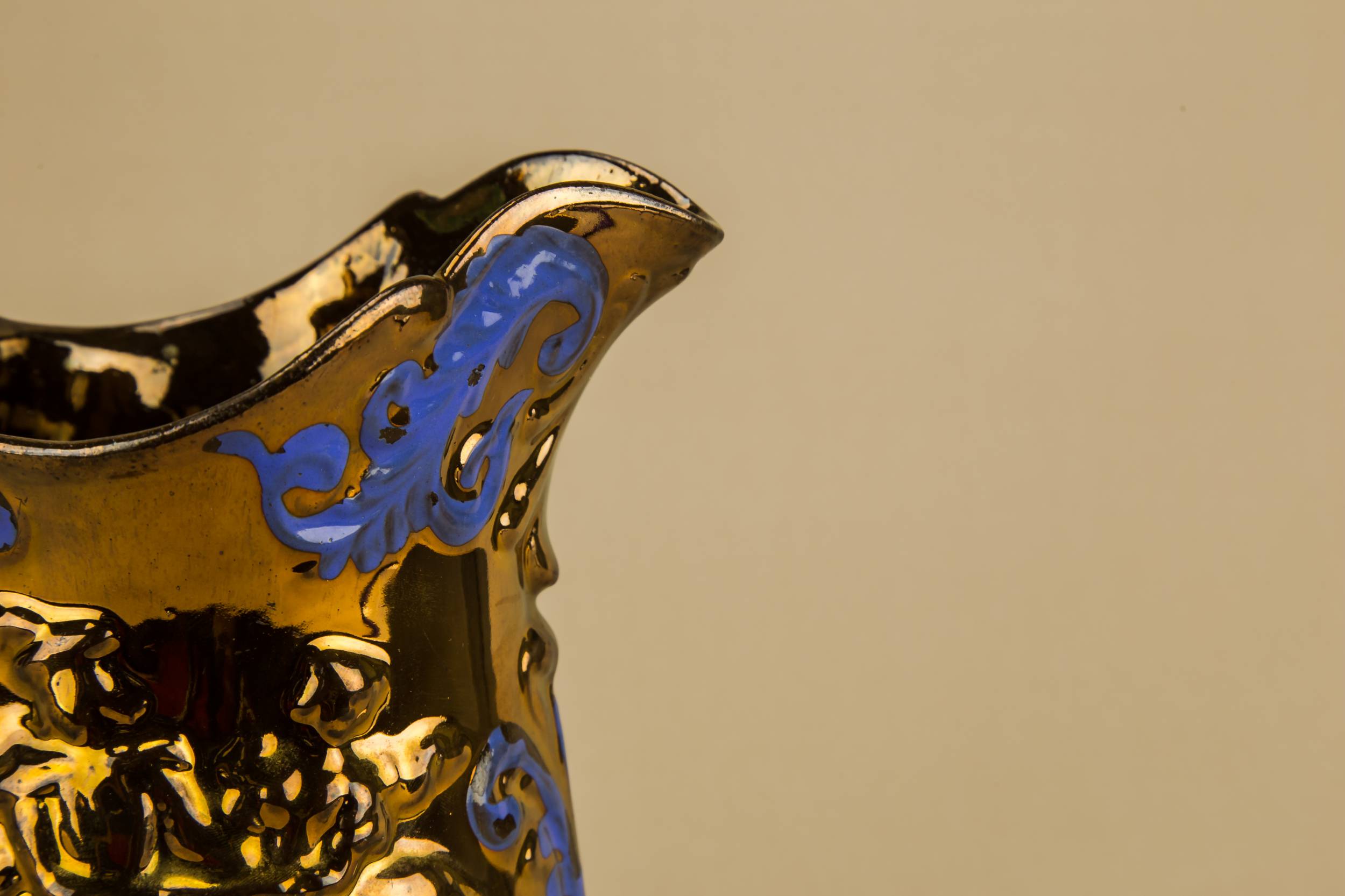 Antique Opulent JUG — Lustre ceramic water jug 2