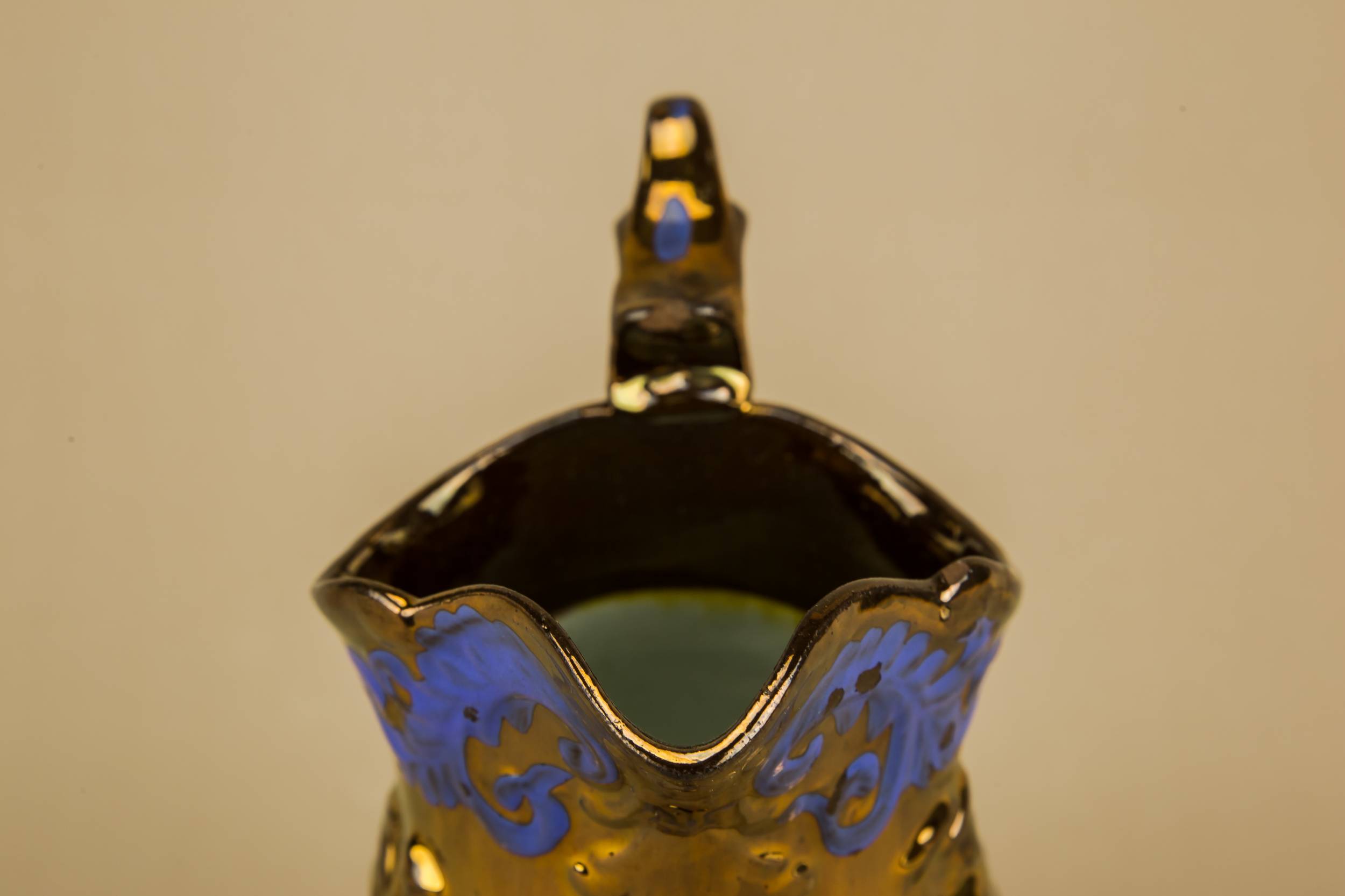 Antique Opulent JUG — Lustre ceramic water jug 3