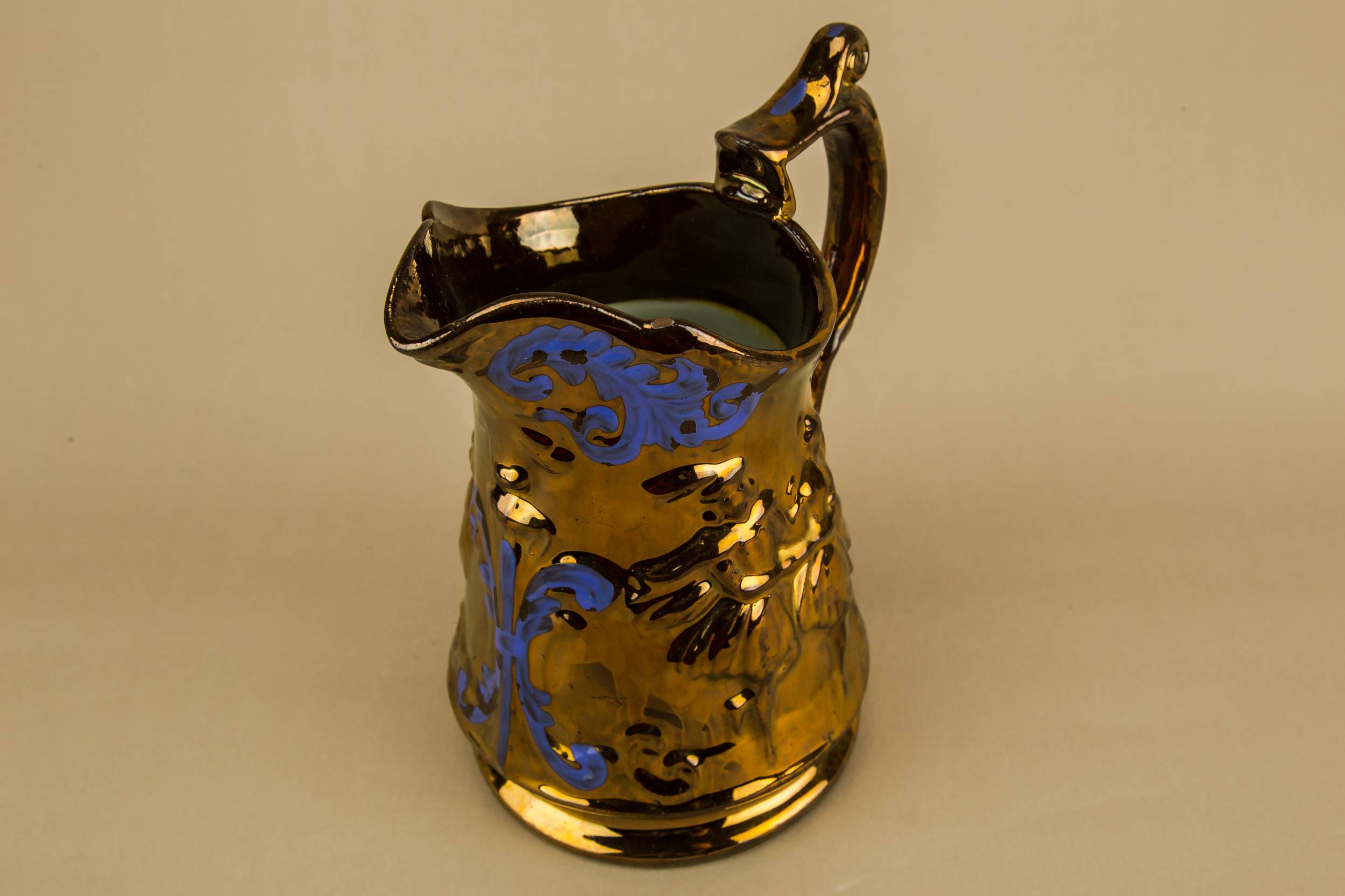 Antique Opulent JUG — Lustre ceramic water jug 4