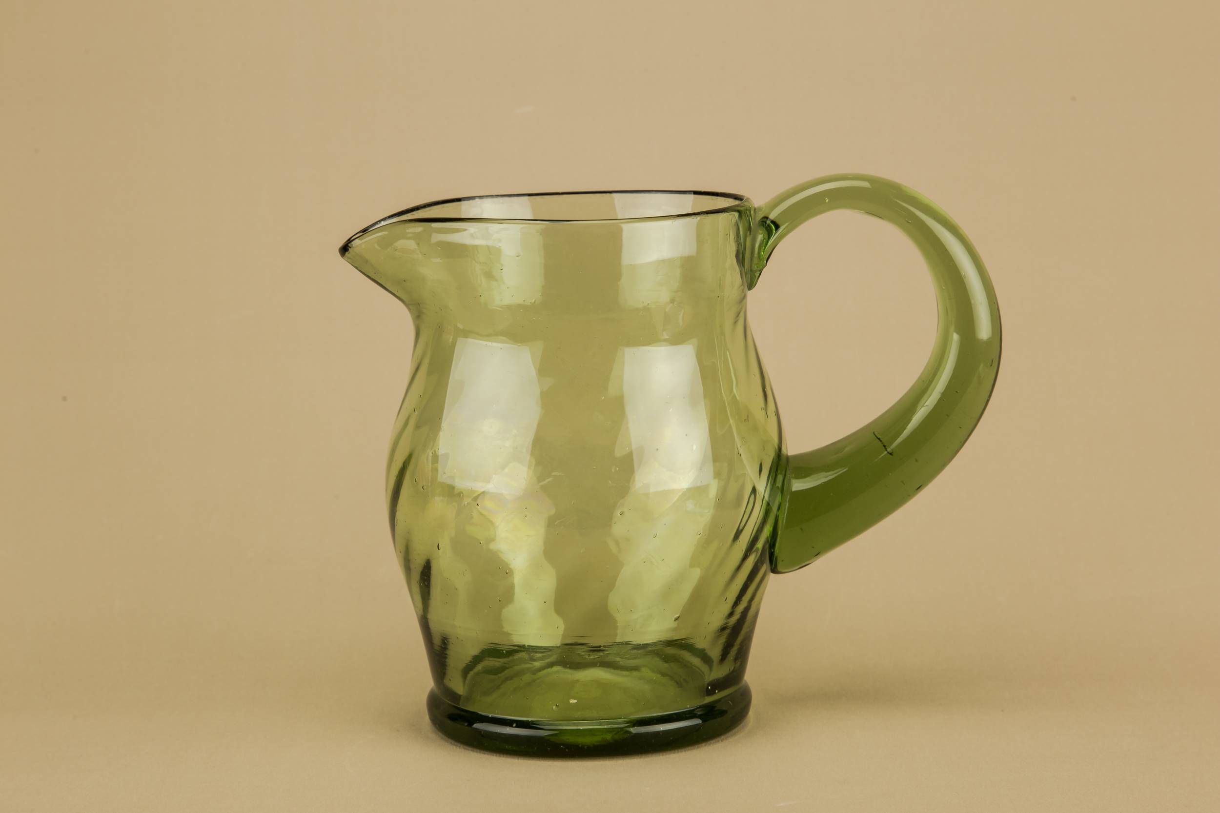 Vintage Retro Swirl — Green glass jug