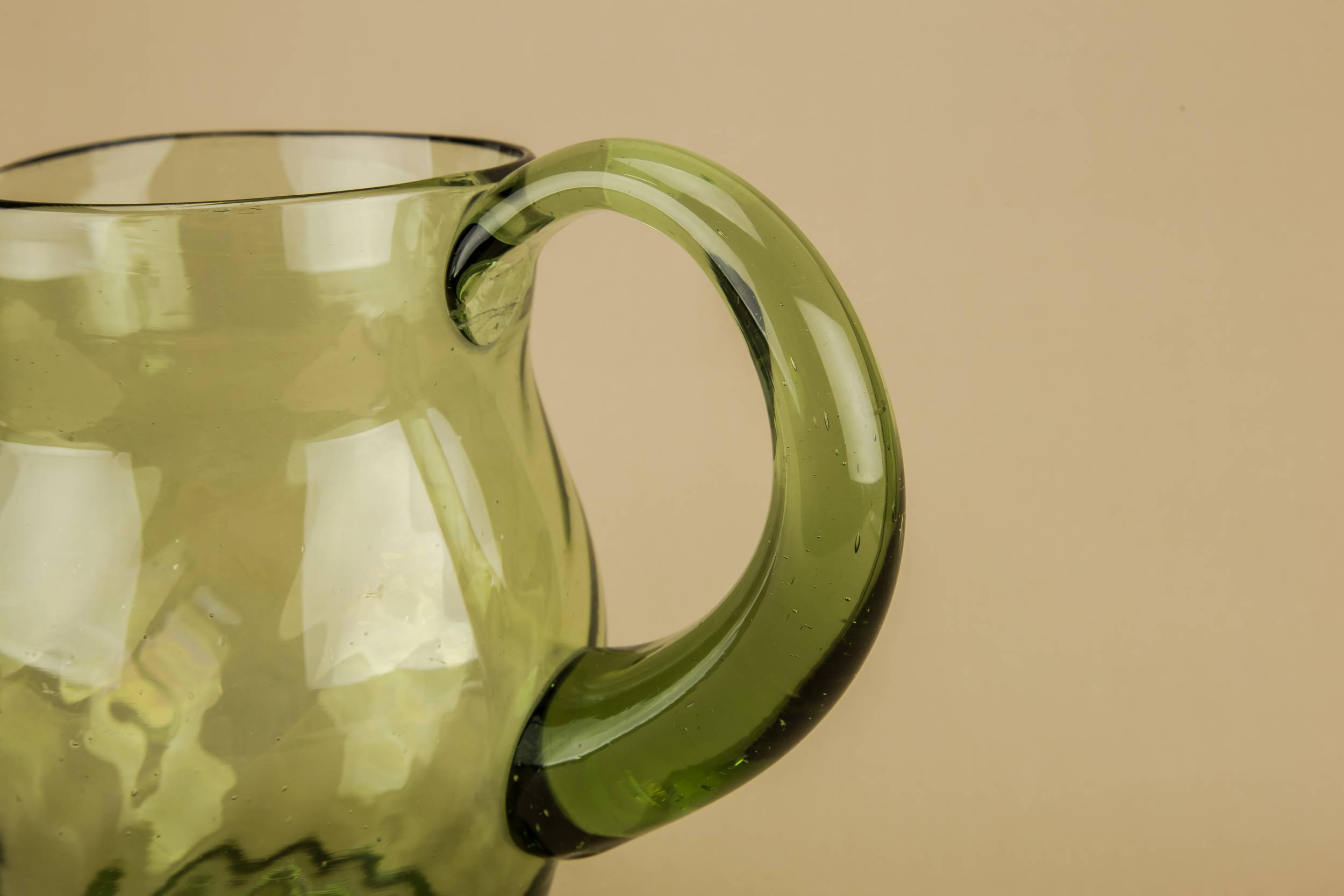 Vintage Retro Swirl — Green glass jug 1