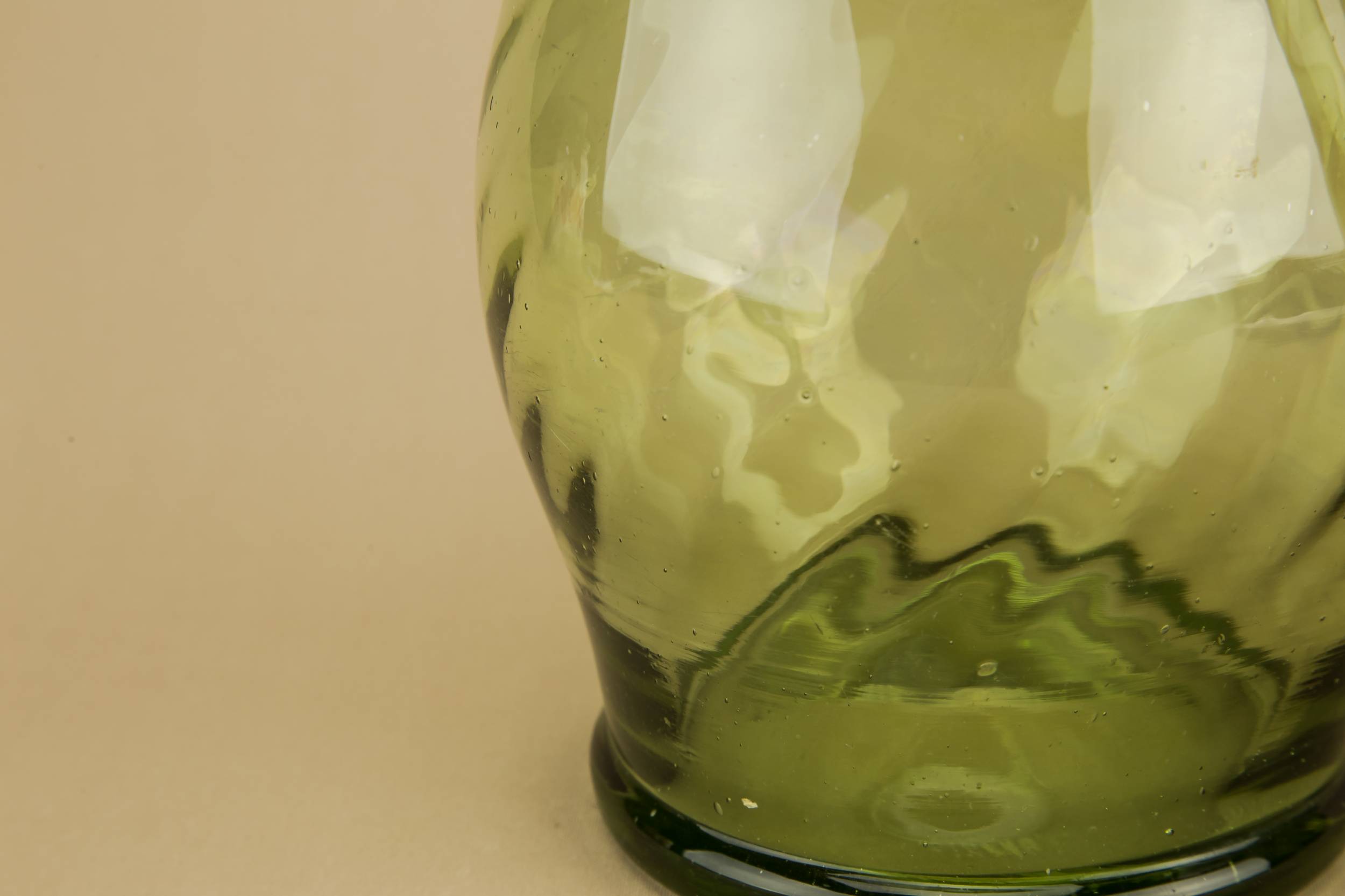 Vintage Retro Swirl — Green glass jug 2