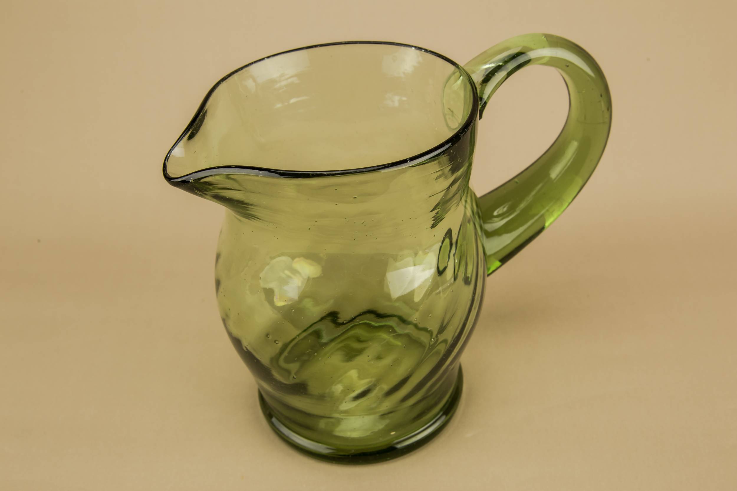 Vintage Retro Swirl — Green glass jug 3