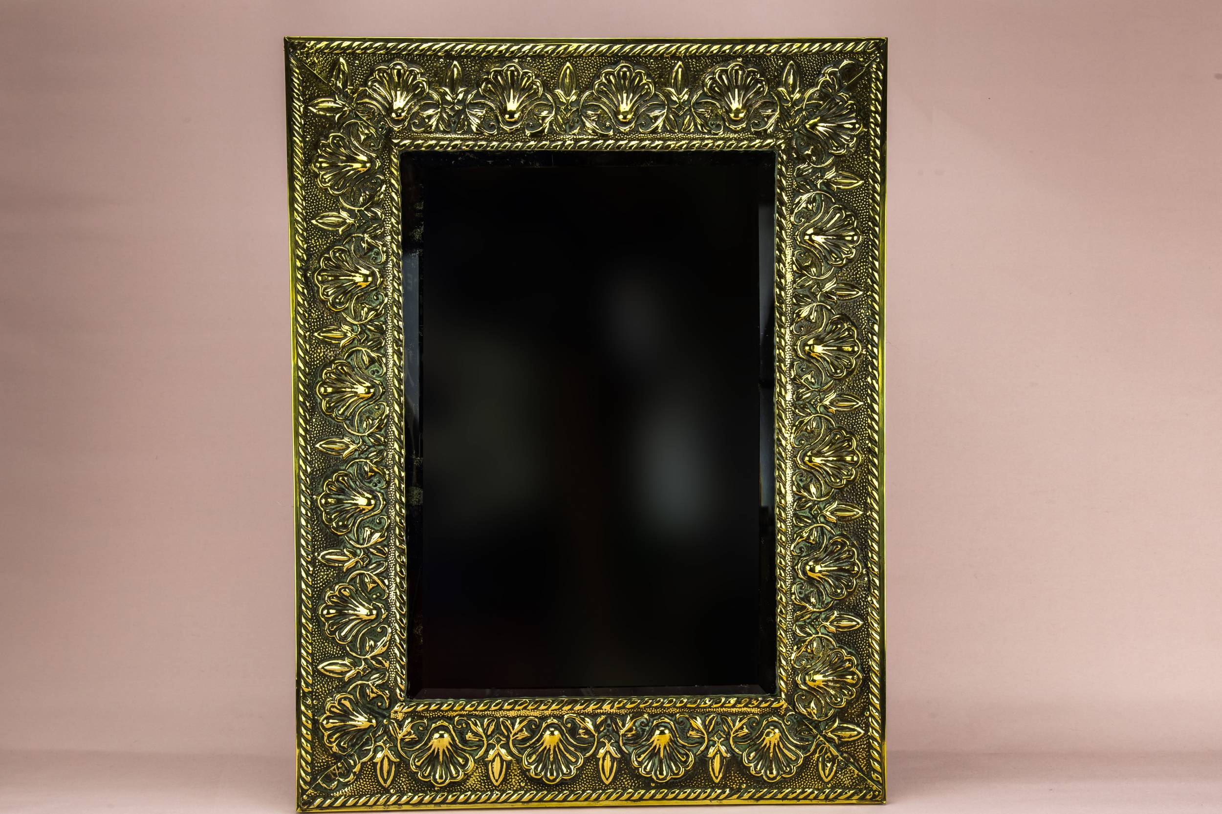 Spectacular Antique Scrolls — Wall brass framed mirror