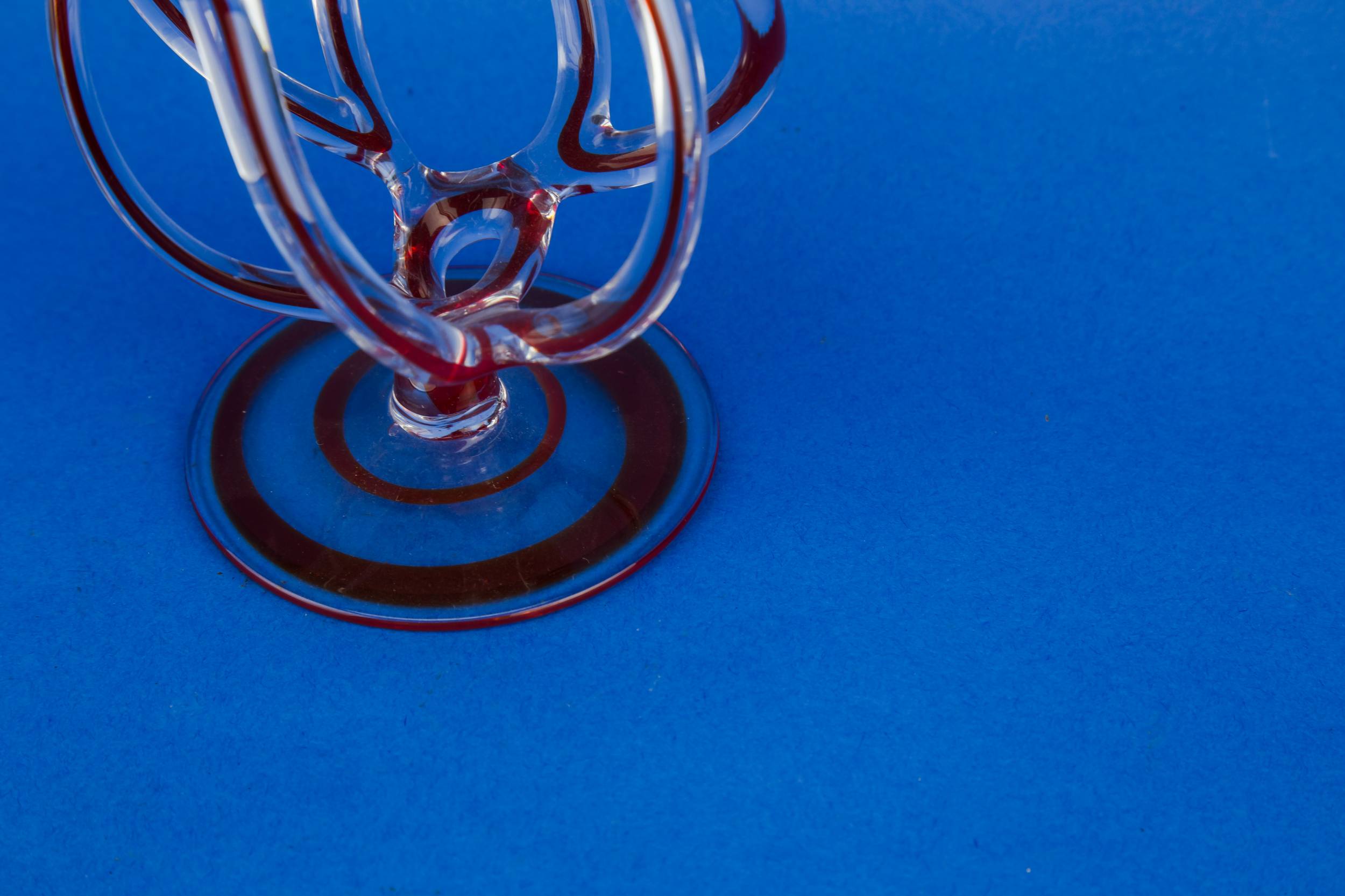 Modernist Vintage 4.1'' — Red glass decorative bowl 2