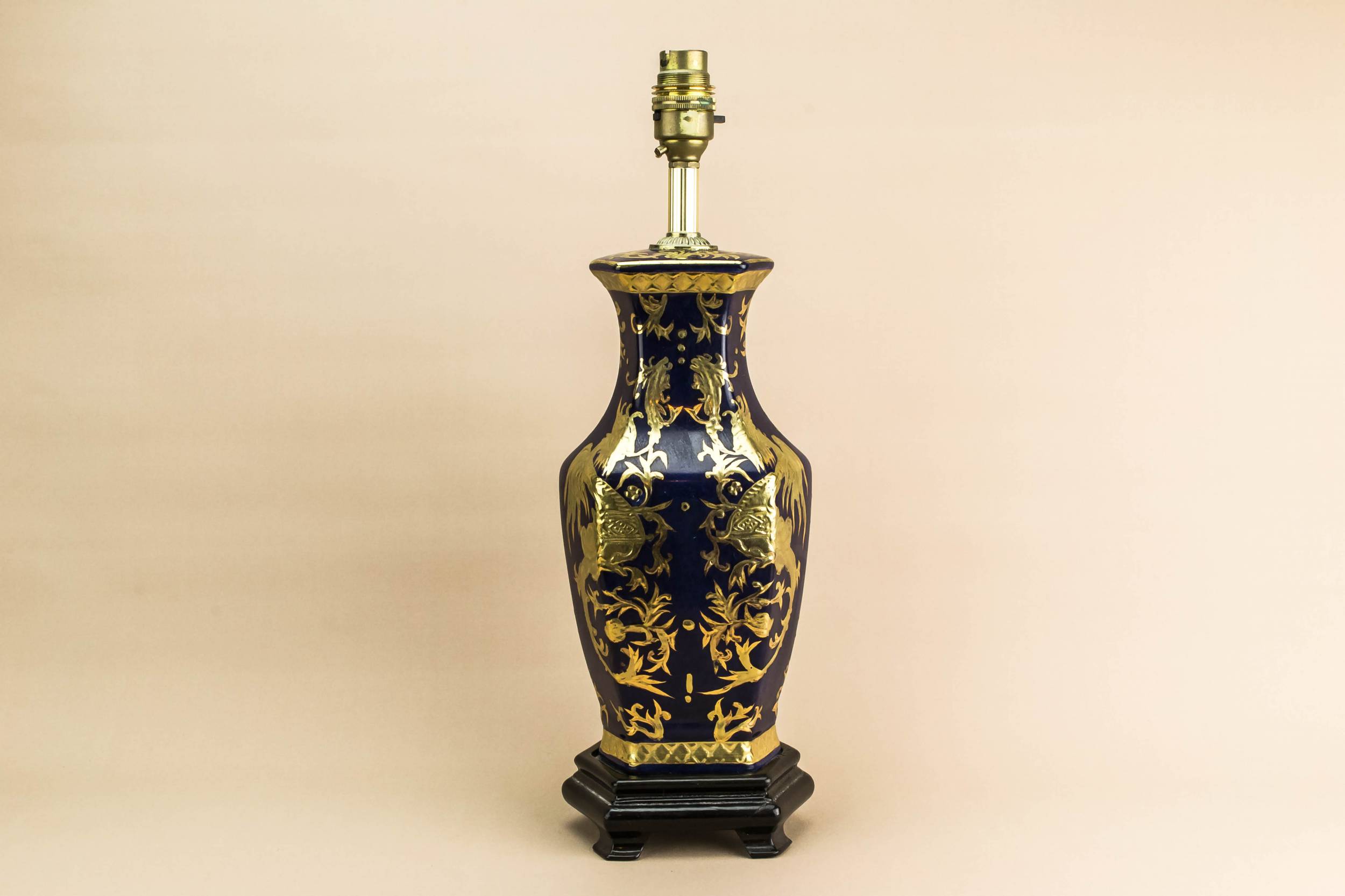 Impressive Vintage Dragons — Blue and gold lamp