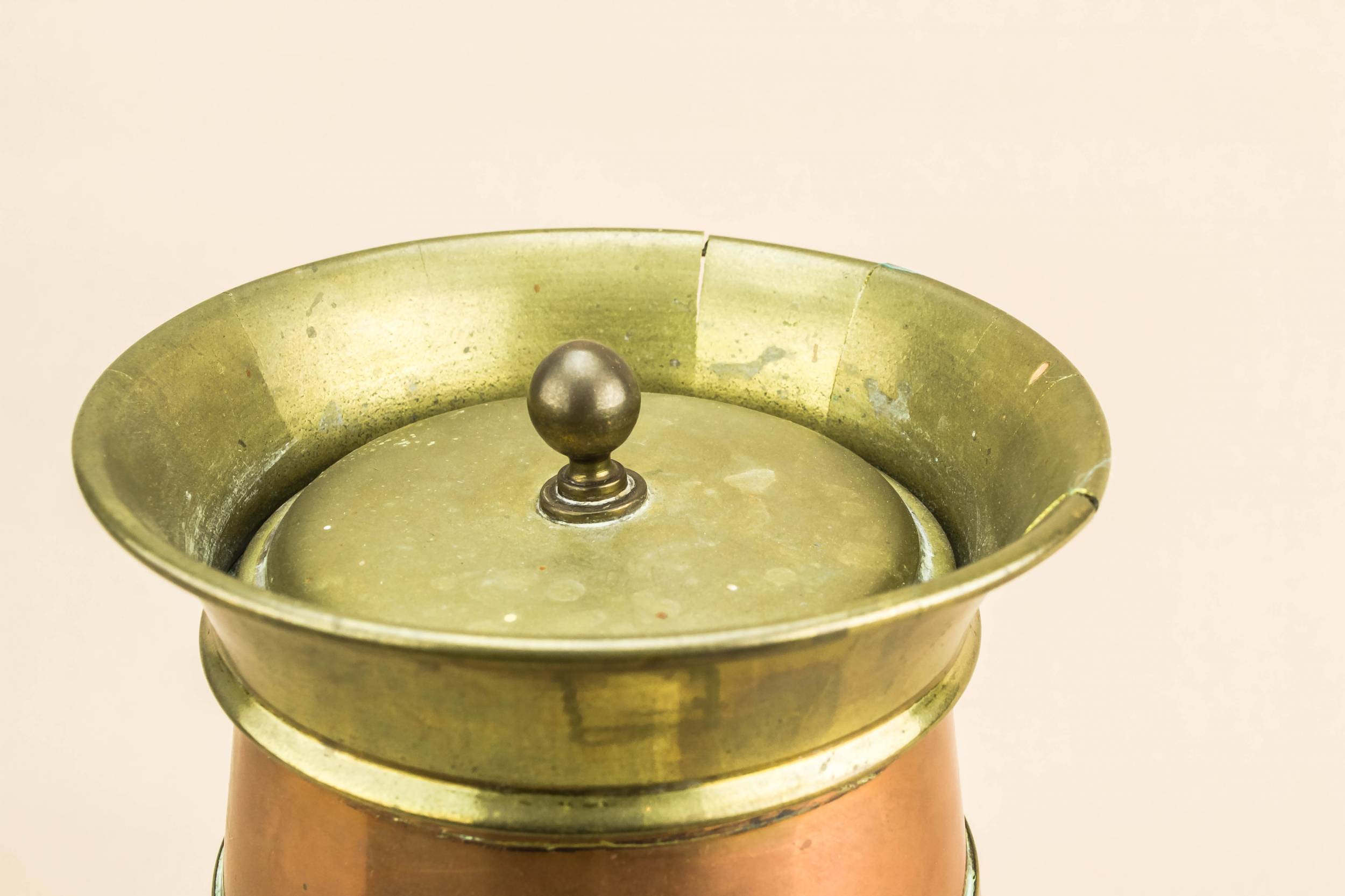 Vintage Shabby Chic — Banded copper tea box 1