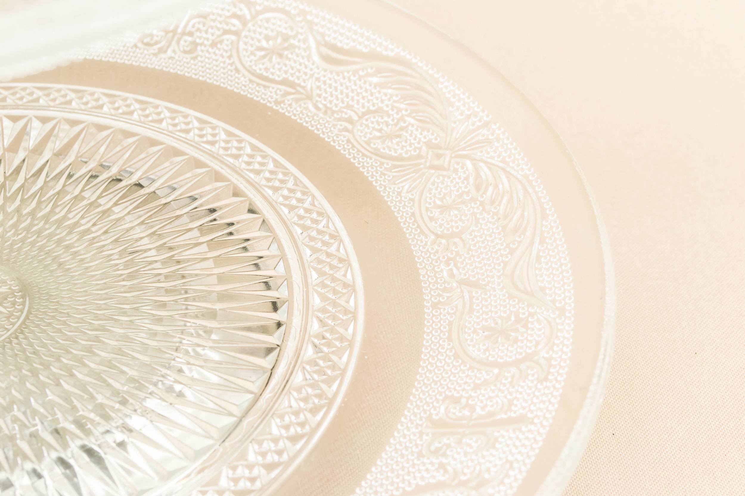 Classical Glass Floral — 3 tier glass cake stand 1