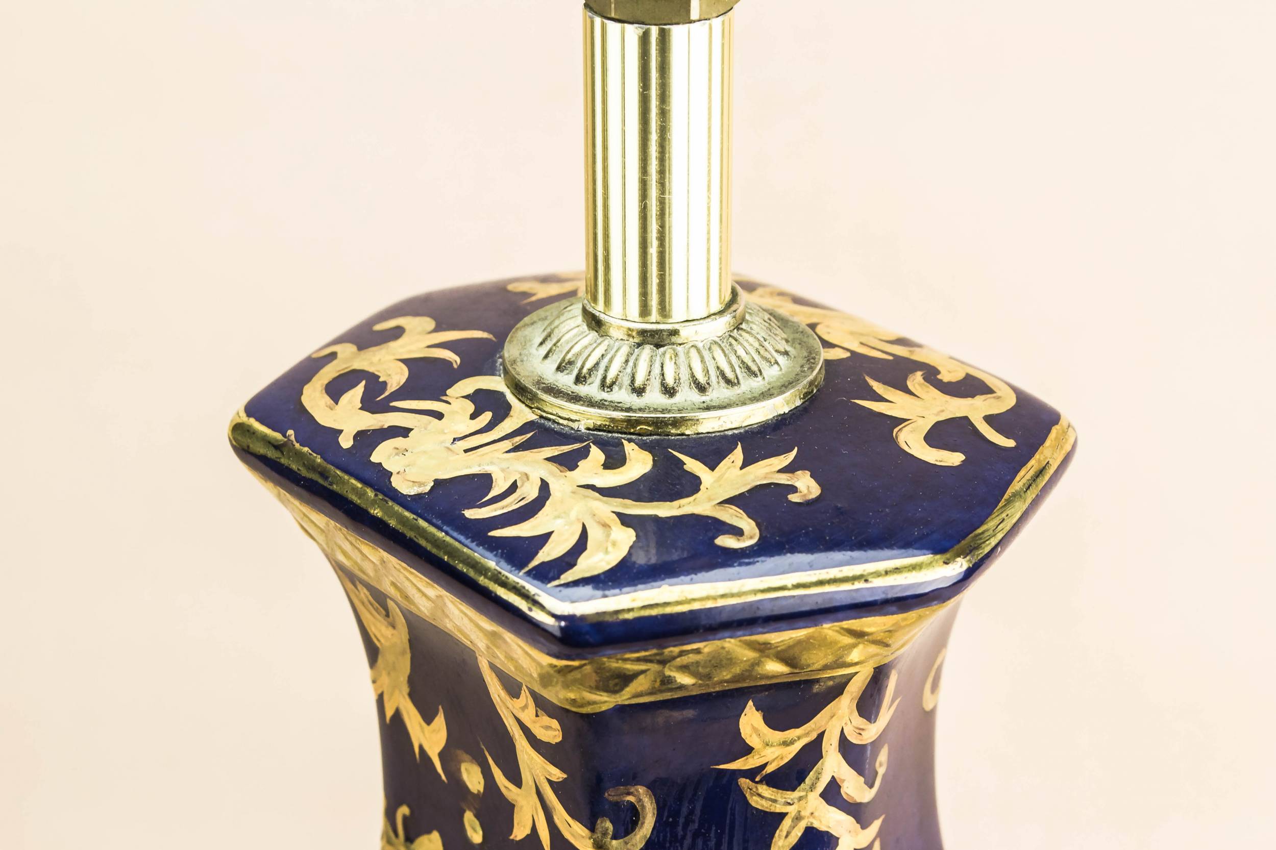 Impressive Vintage Dragons — Blue and gold lamp 3