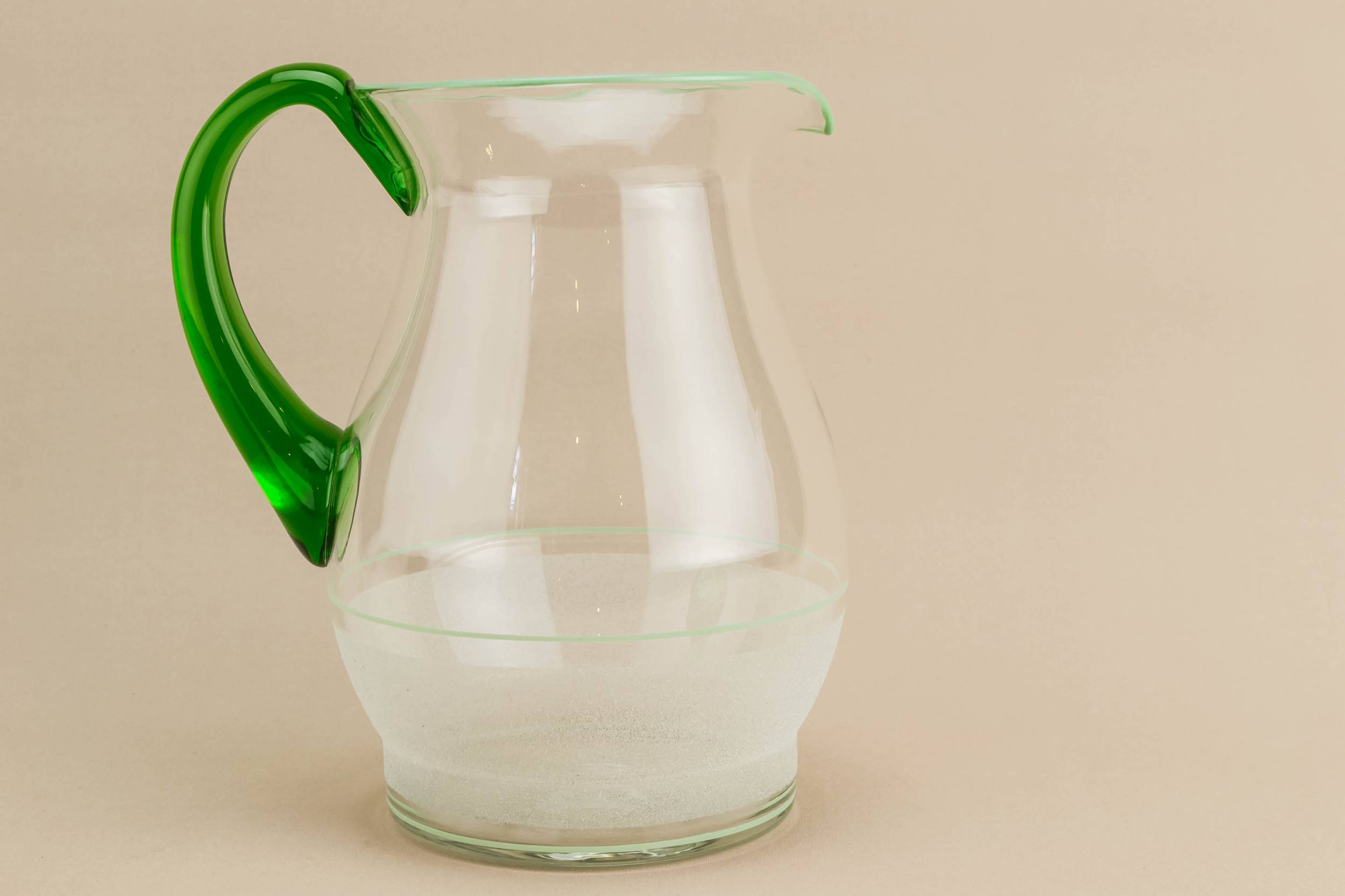Mid-century Modern Green — Green glass water jug 3