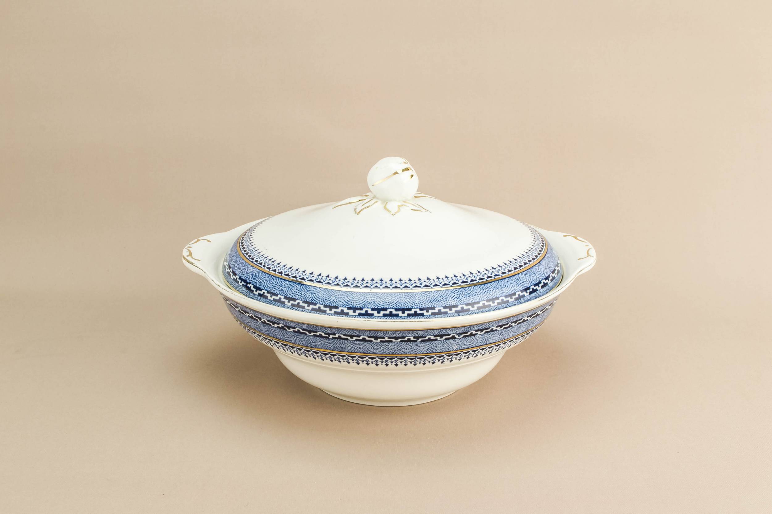 Blue And White — Blue ceramic tureen