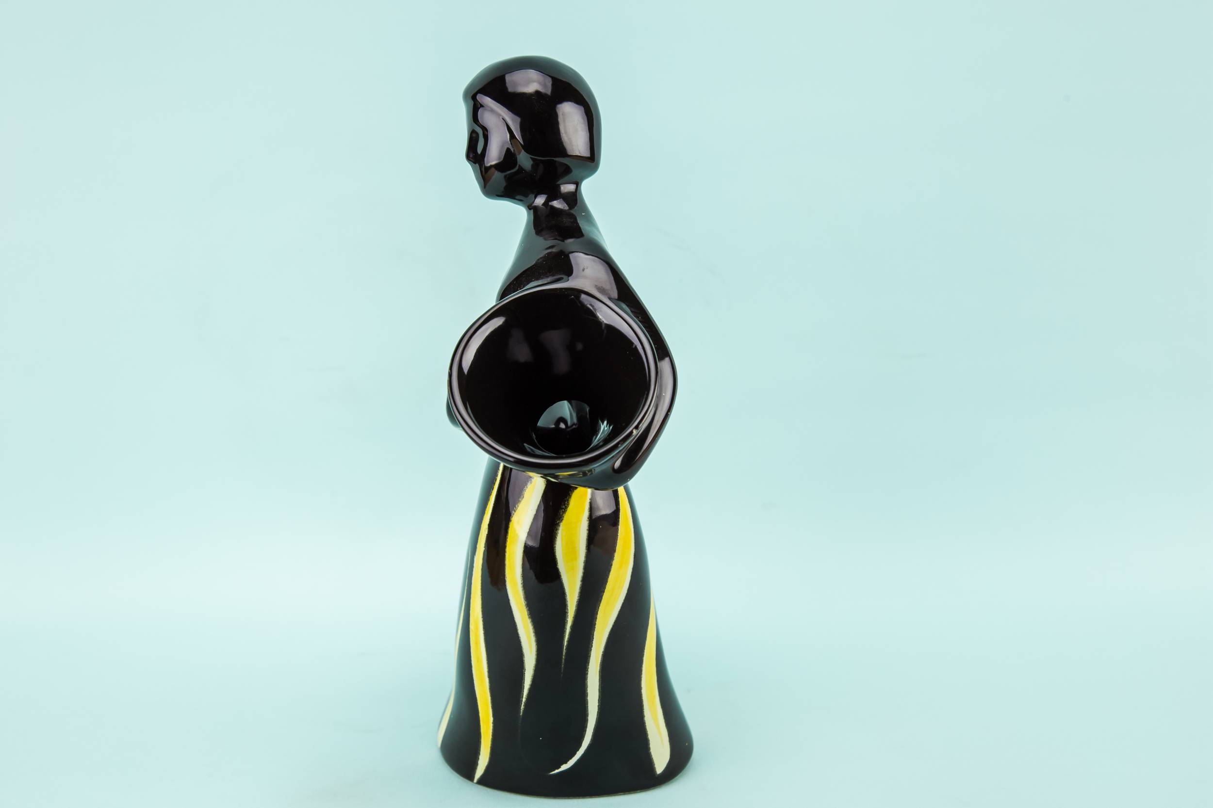 Slick Vintage VASE — Black Modernist vase 2