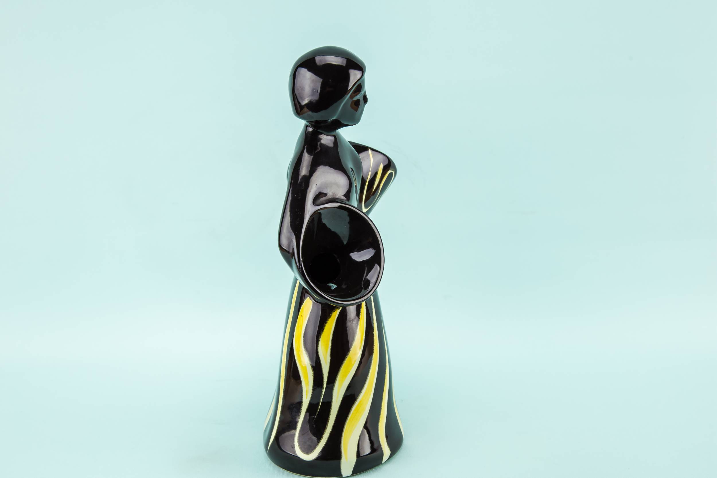 Slick Vintage VASE — Black Modernist vase 4