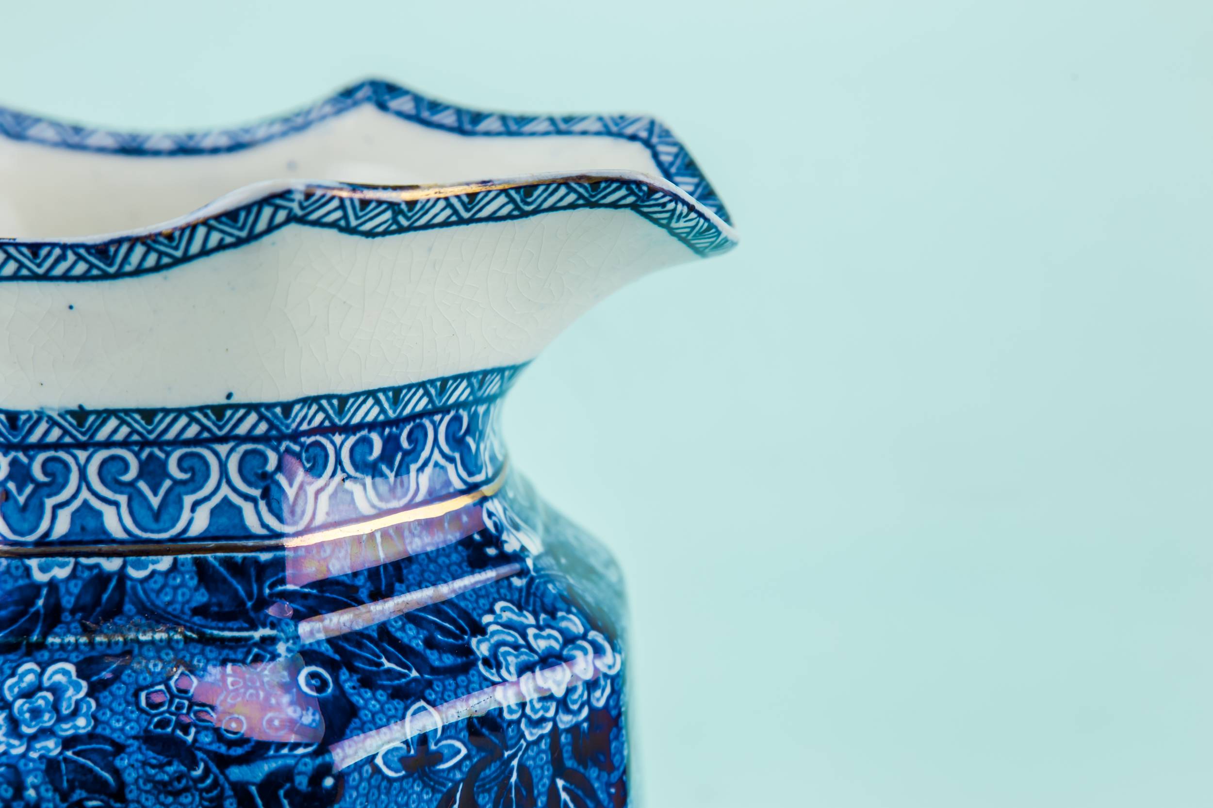 Arts Crafts Opulent — Blue and white dragon jug 2