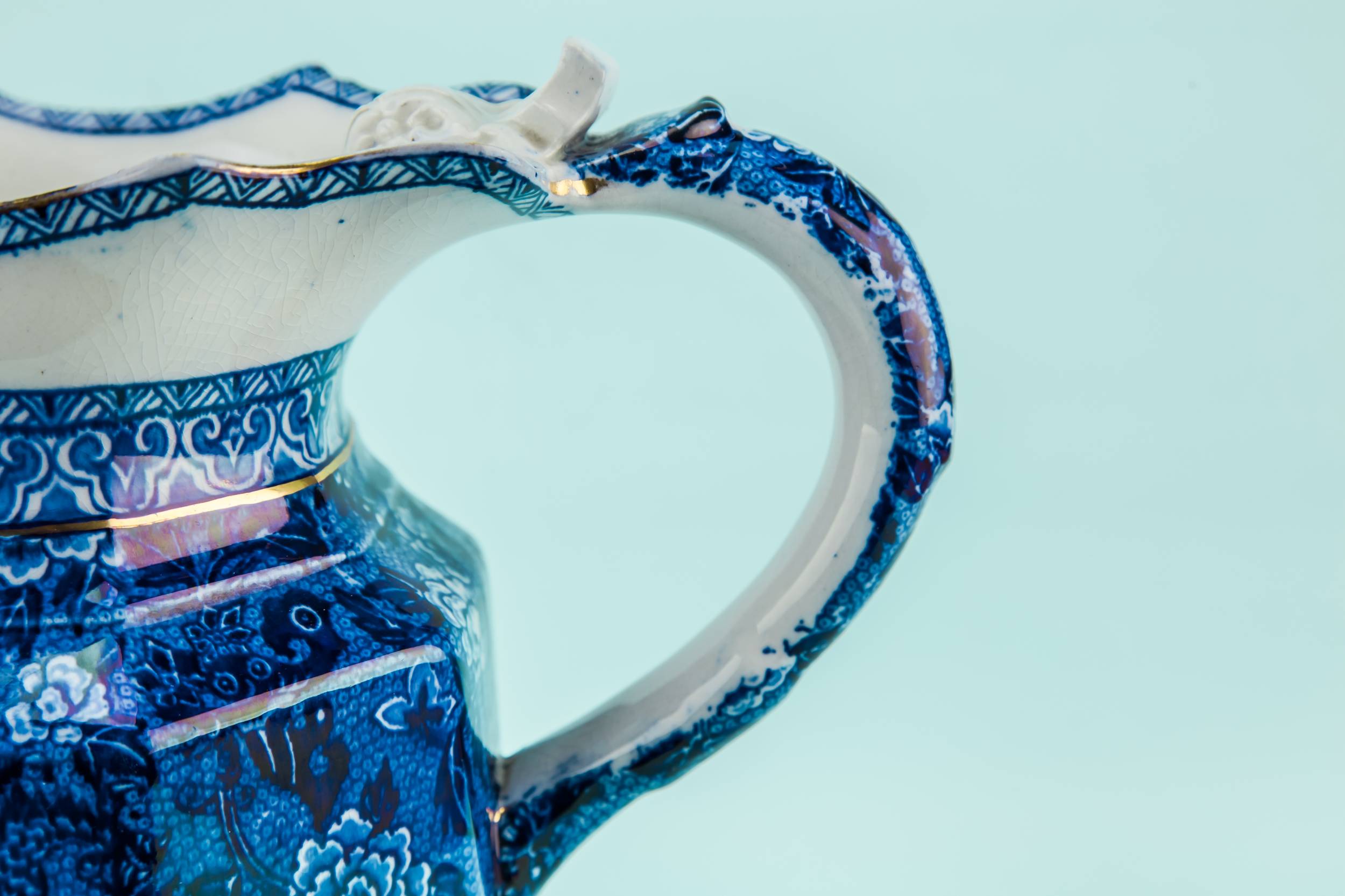 Arts Crafts Opulent — Blue and white dragon jug 3