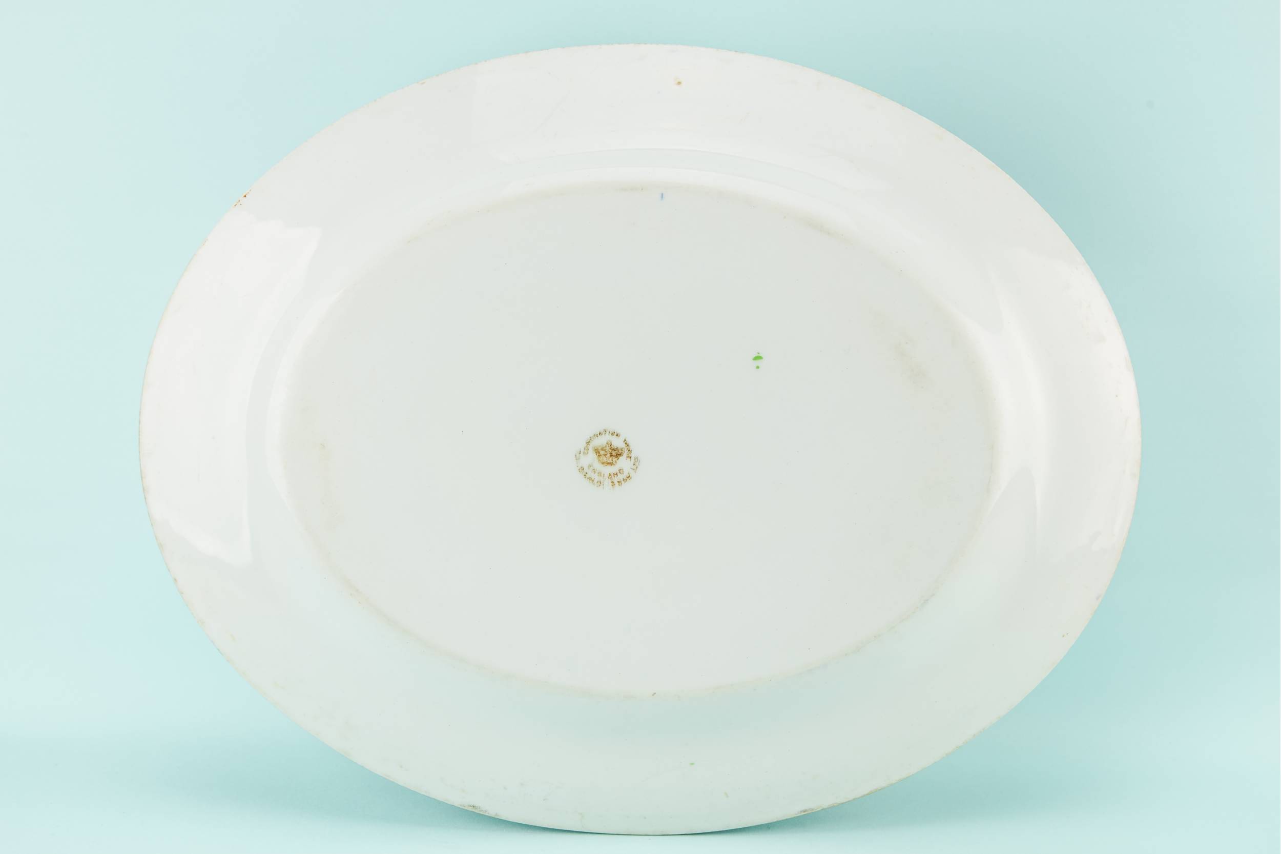 Antique Victorian Ceramic — Flow blue serving platter 2