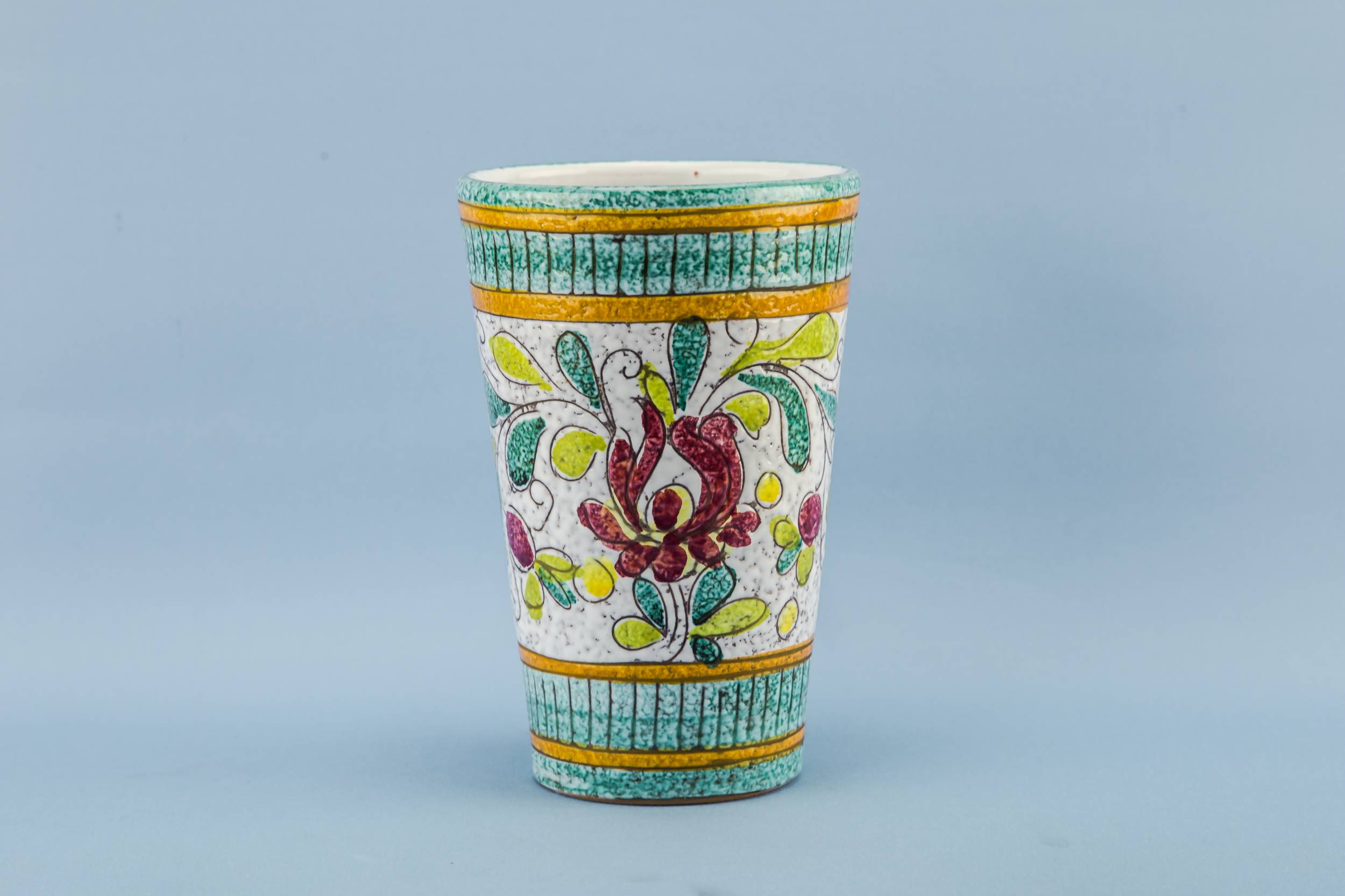 Charming Mid-century Modern — Floral ceramic vase
