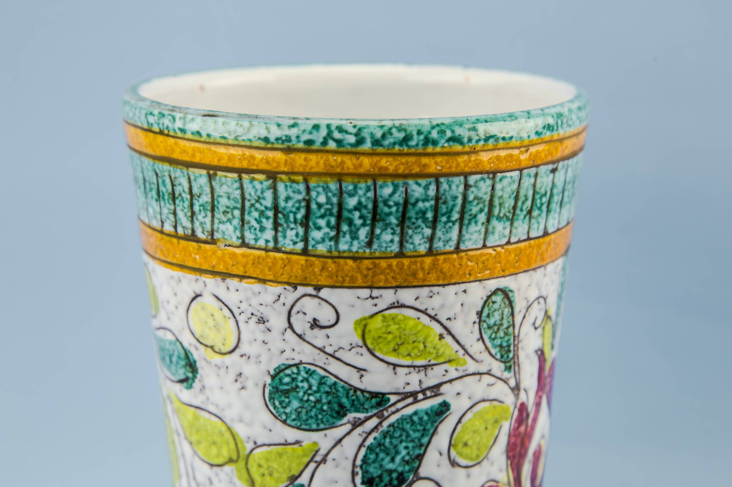Charming Mid-century Modern — Floral ceramic vase 2