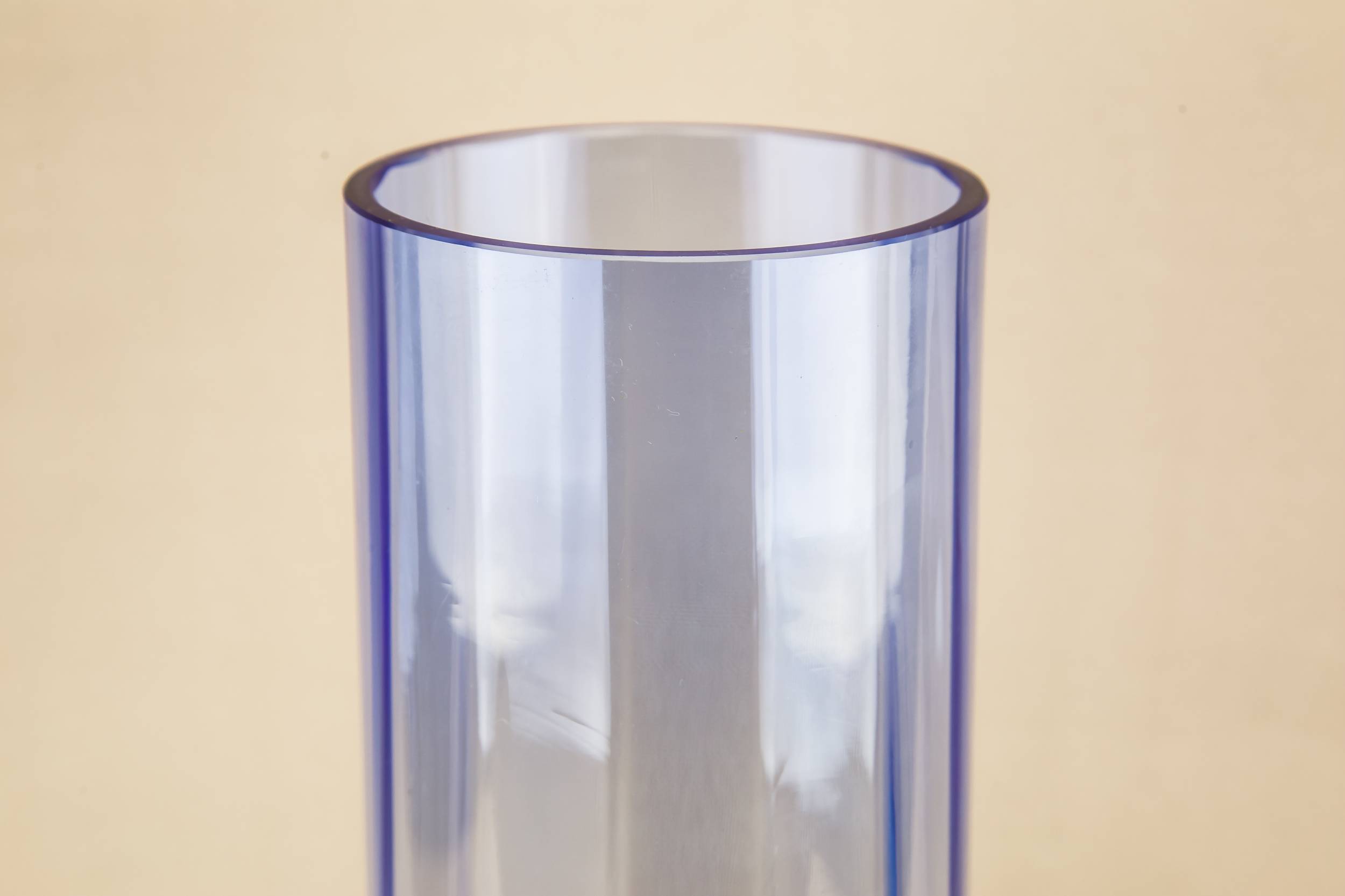 Blue Blown Glass — Tall blue glass vase 1
