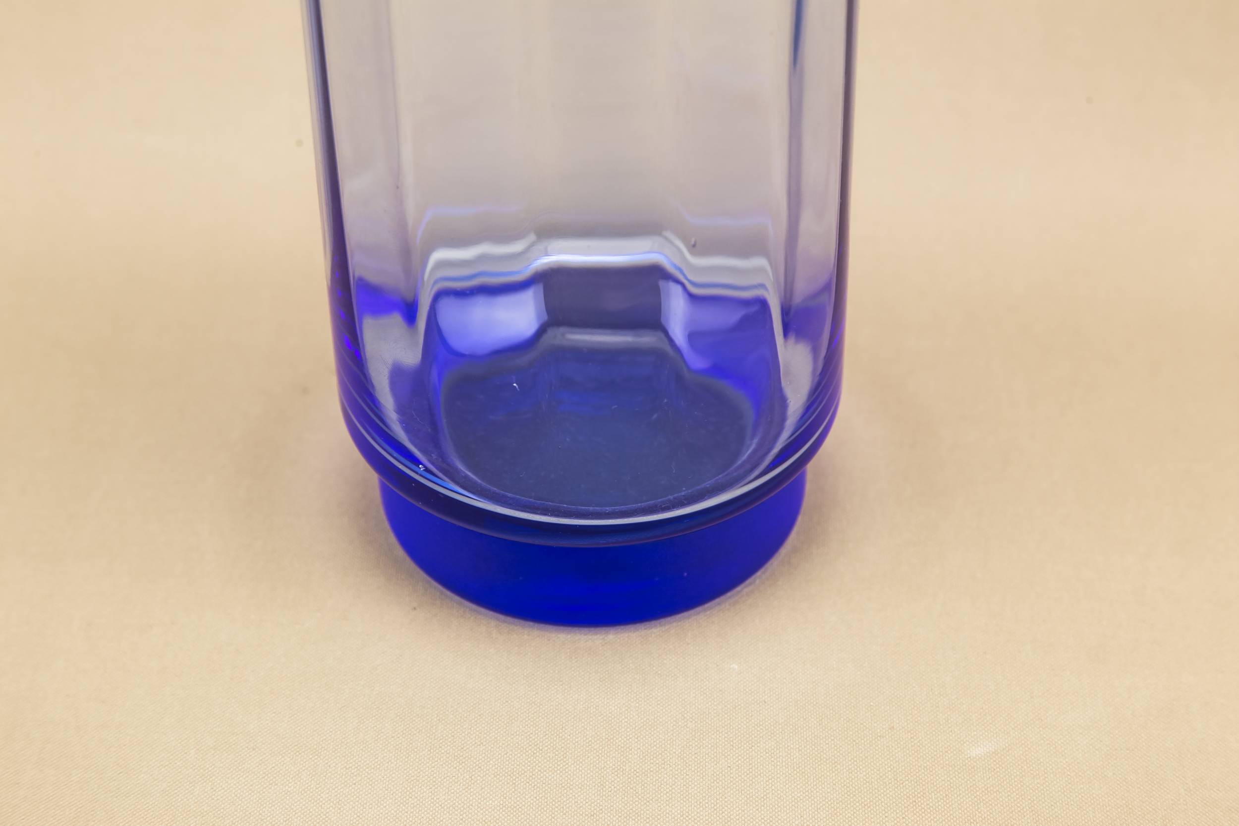 Blue Blown Glass — Tall blue glass vase 2