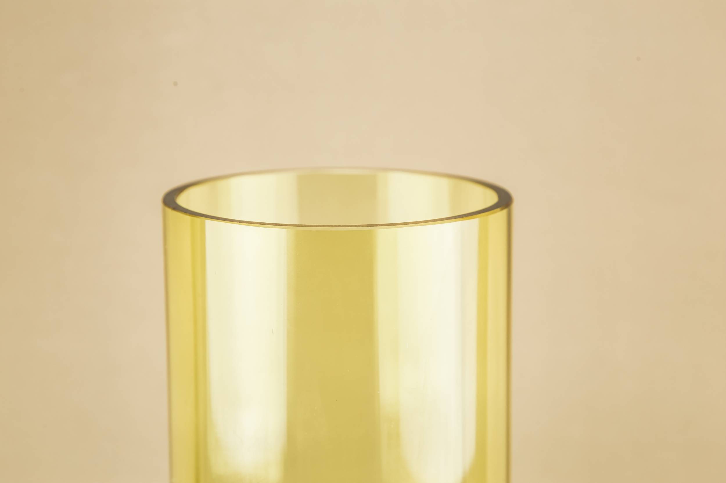 Elegant Amber Blown — Tall amber glass vase 1
