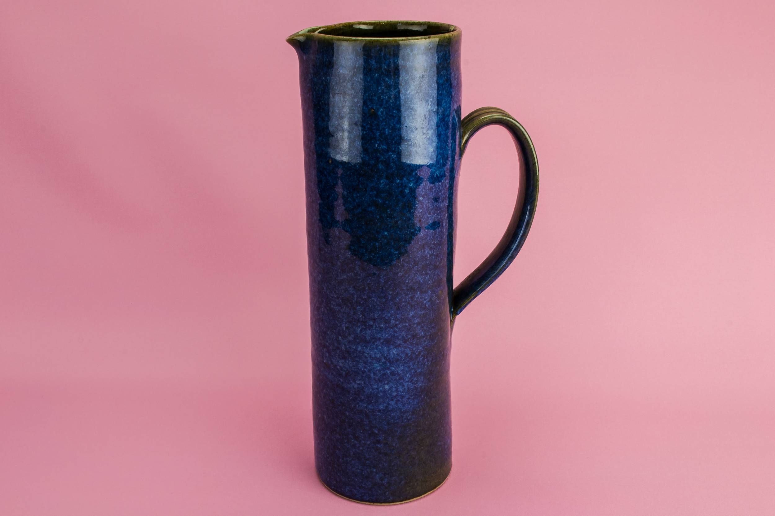 Elegant Modernist Mottled — Tall blue water jug
