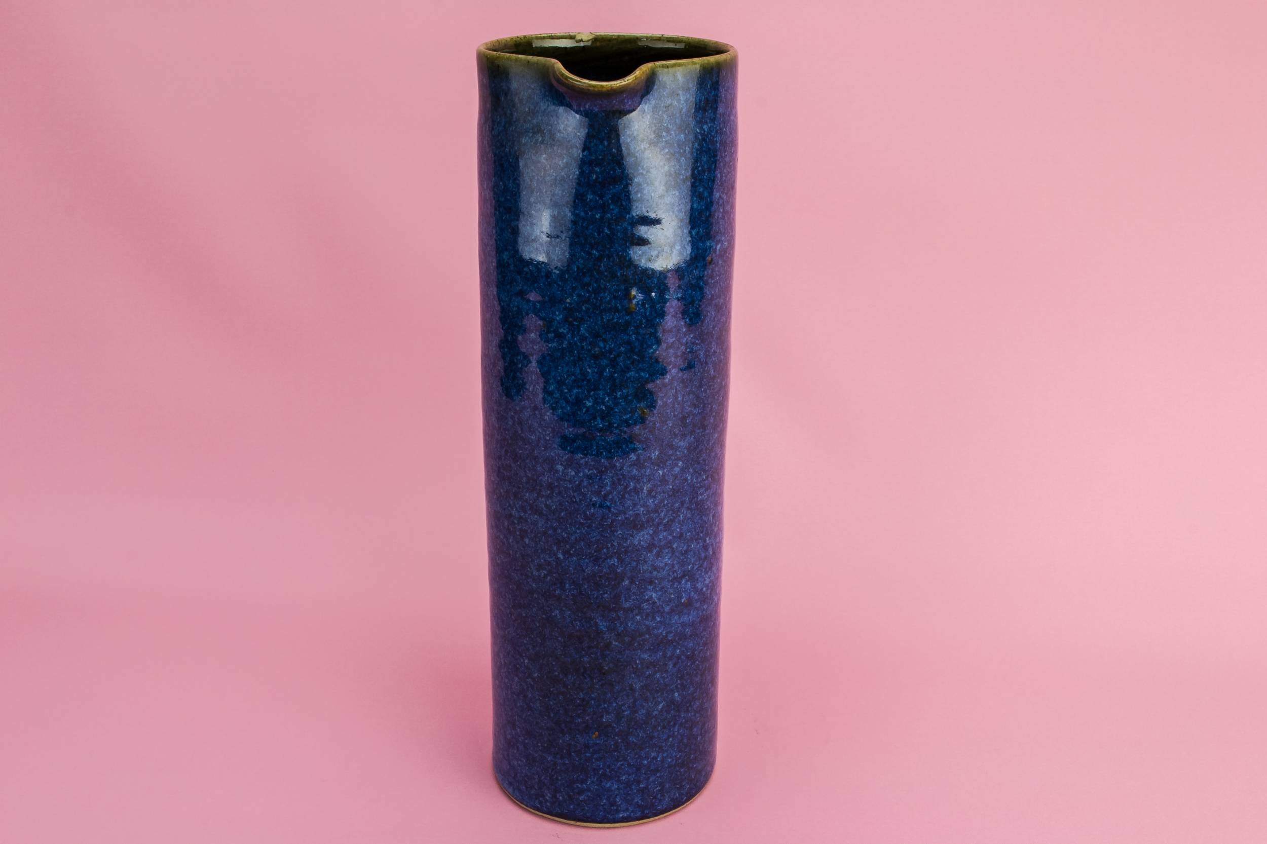 Elegant Modernist Mottled — Tall blue water jug 3
