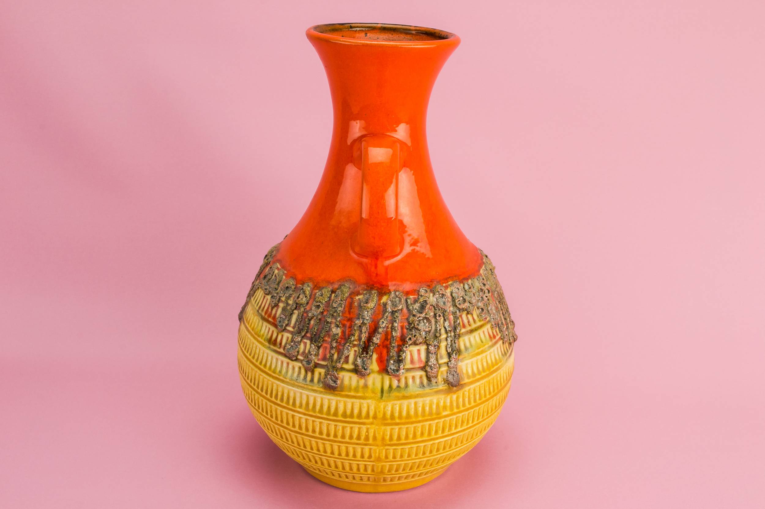 Colourful Vintage JUG — Lava basket ceramic jug 4