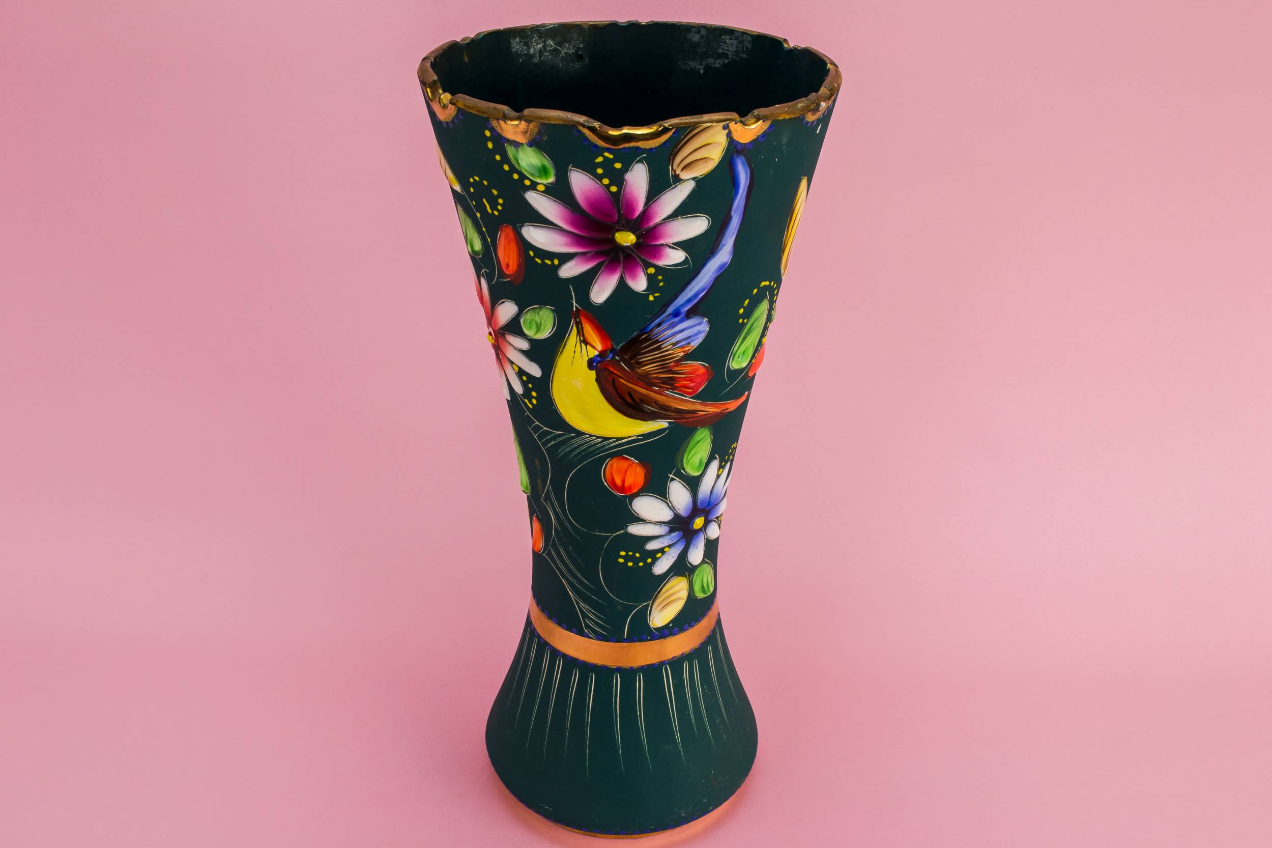 Ceramic Charming VASE — Green floral vase