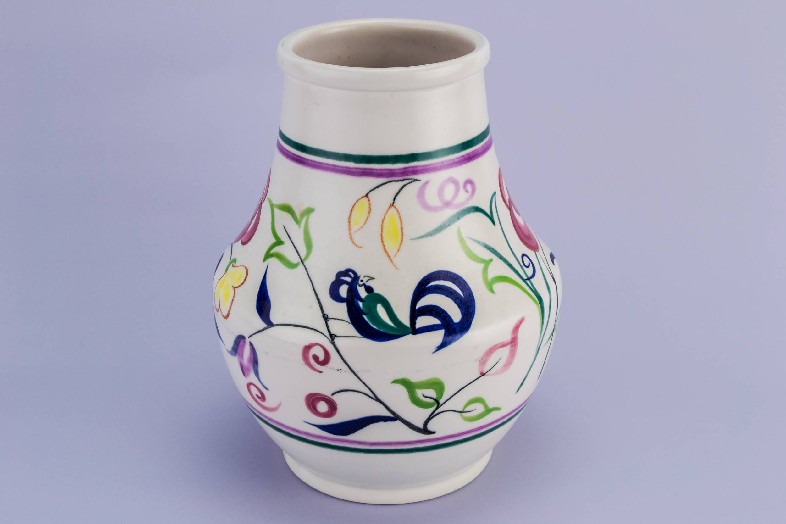 Charming Modernist Abstract — Poole floral vase