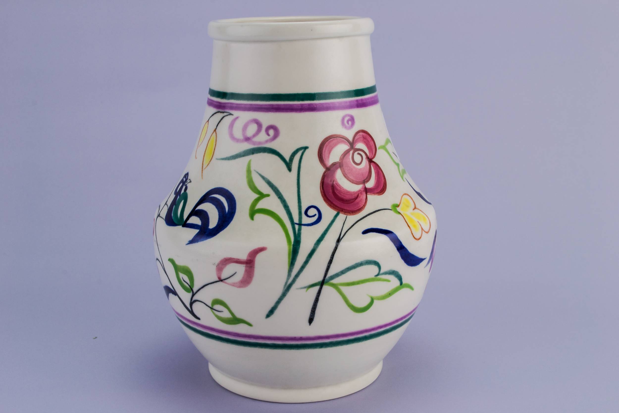 Charming Modernist Abstract — Poole floral vase 1