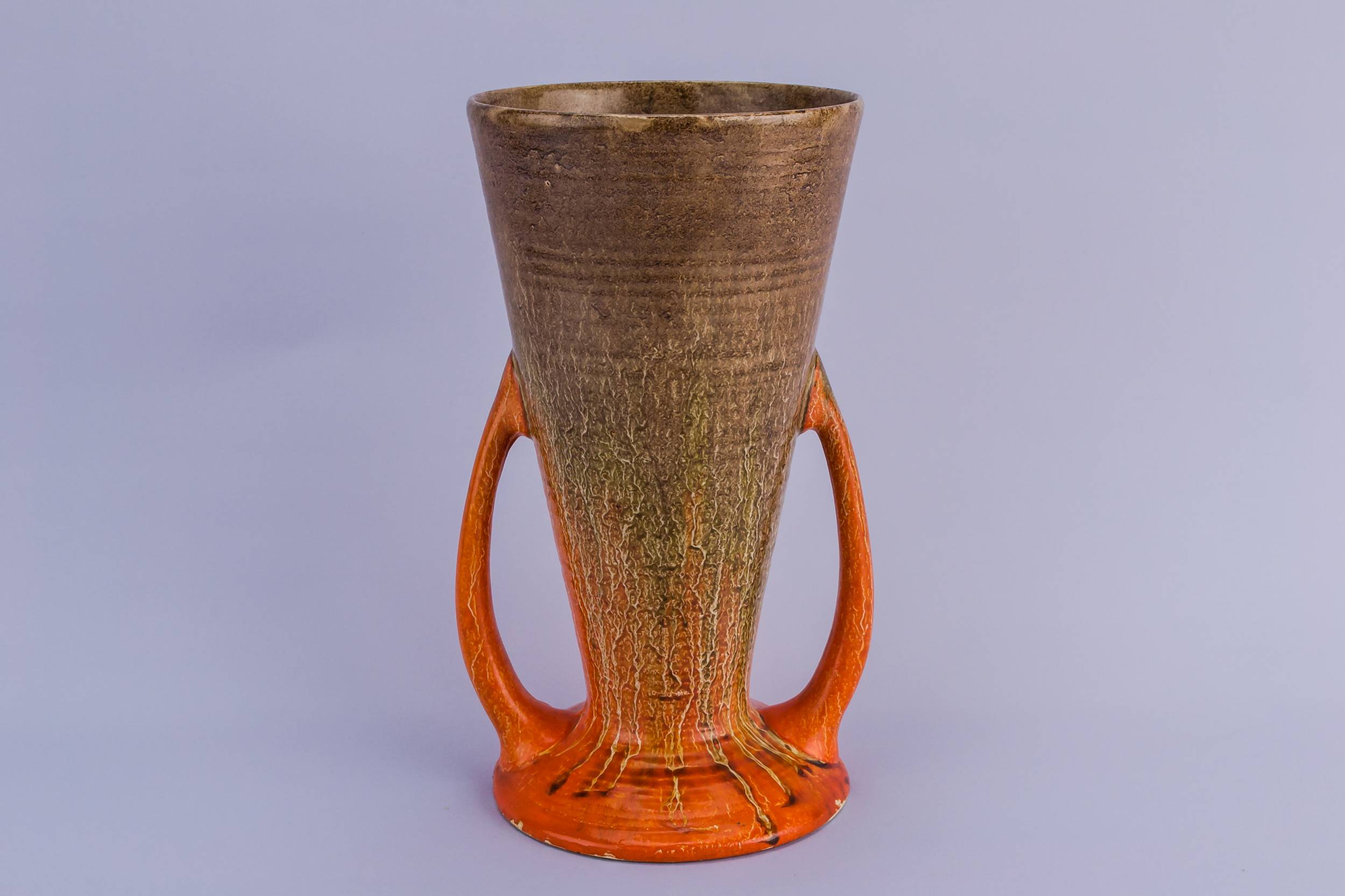 Art Deco Spectacular — Orange ceramic vase