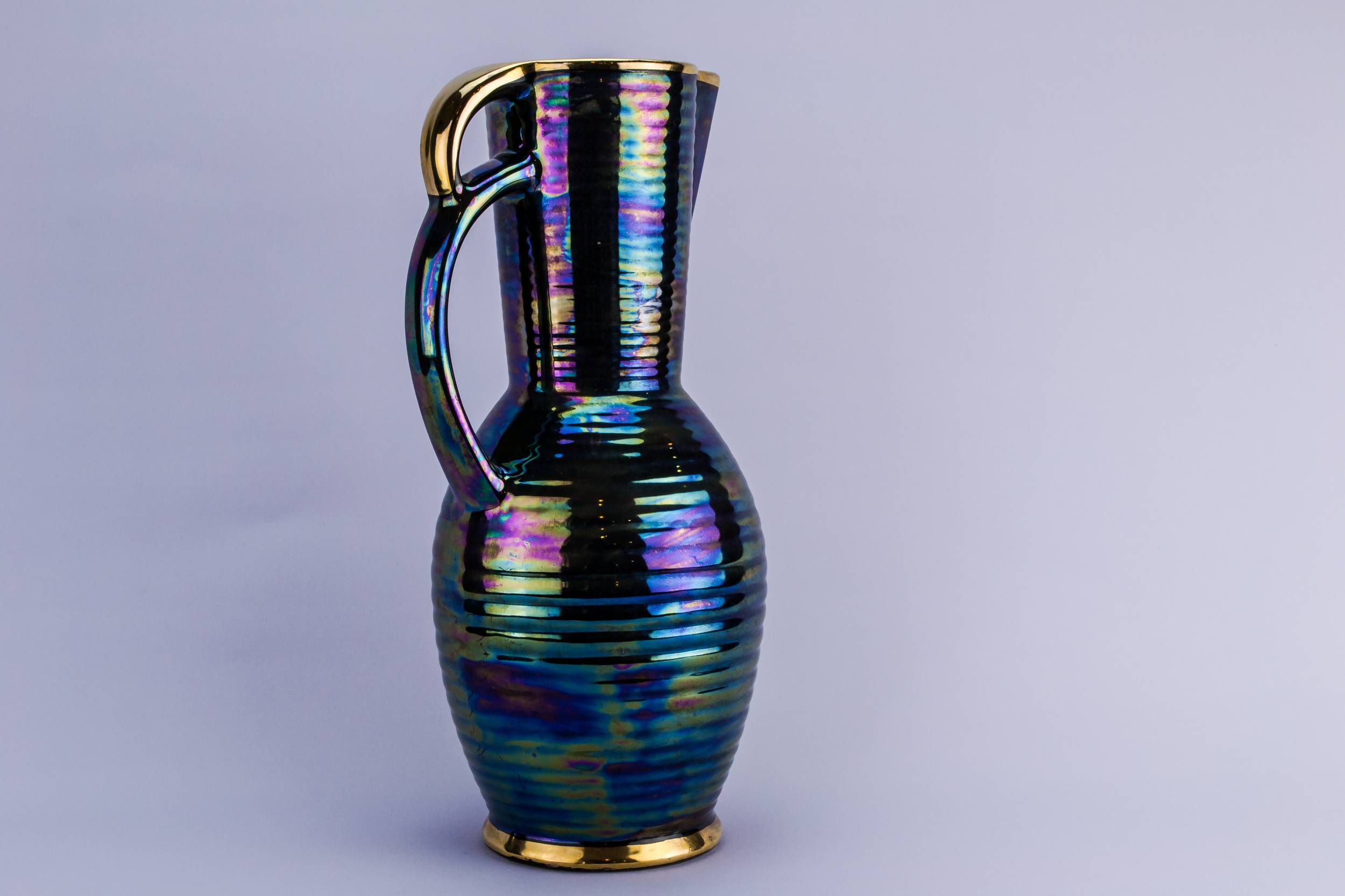 Spectacular Mid-century Modern — Ribbed ceramic jug 2