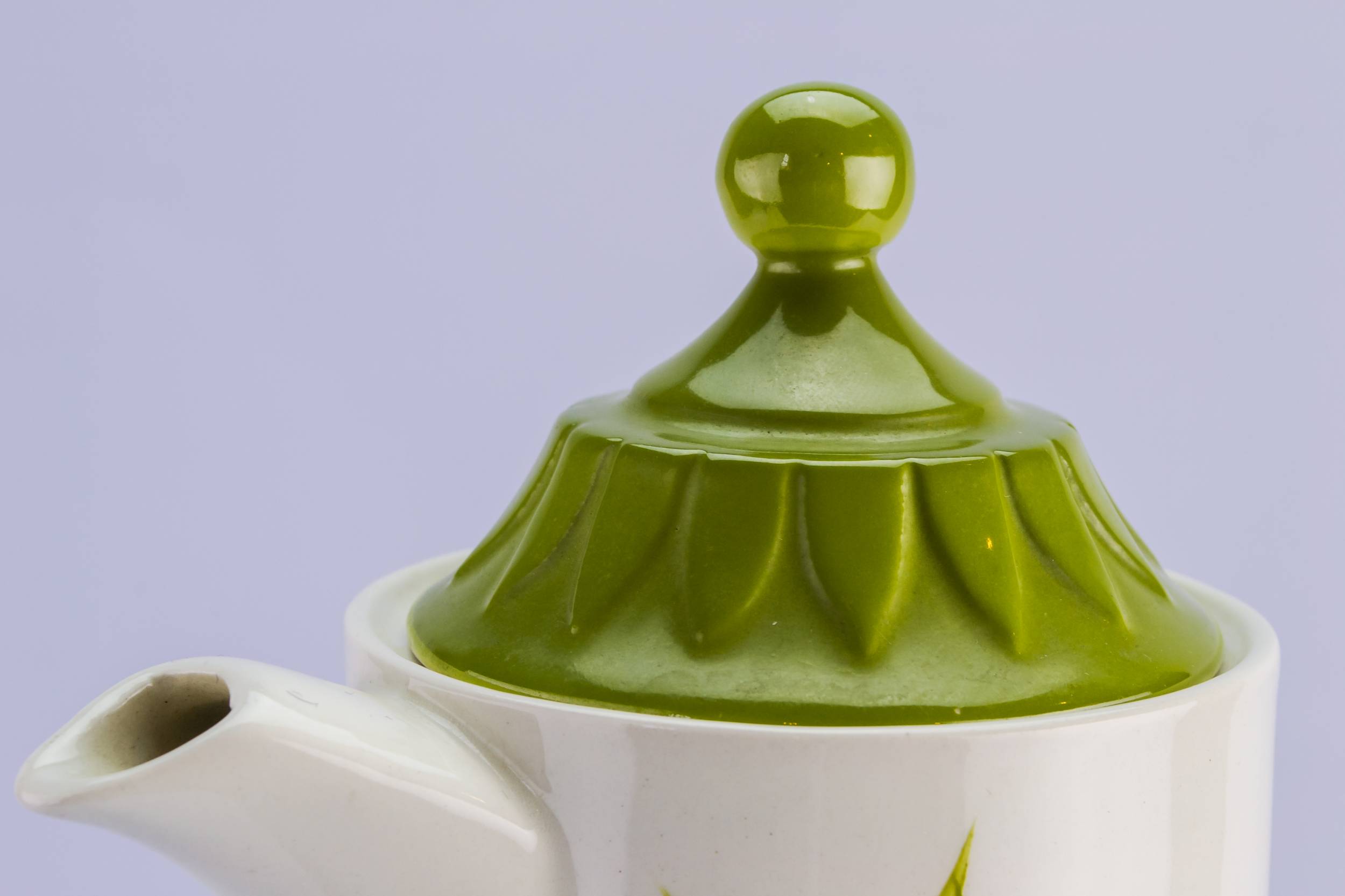 Stunning Ceramic Floral — Tall modernist coffee pot 1