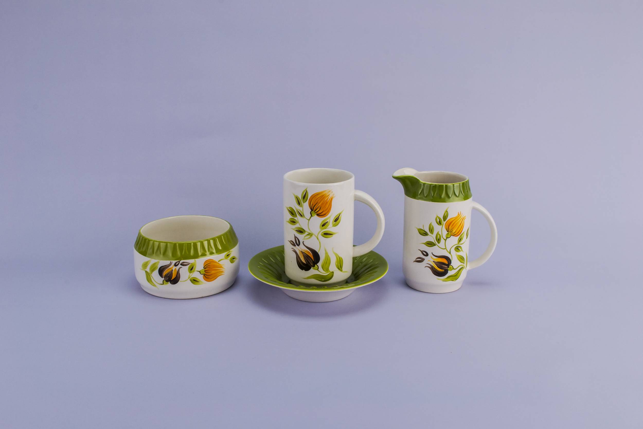 Persons Ceramic Mid-century — Ceramic coffee set for 6