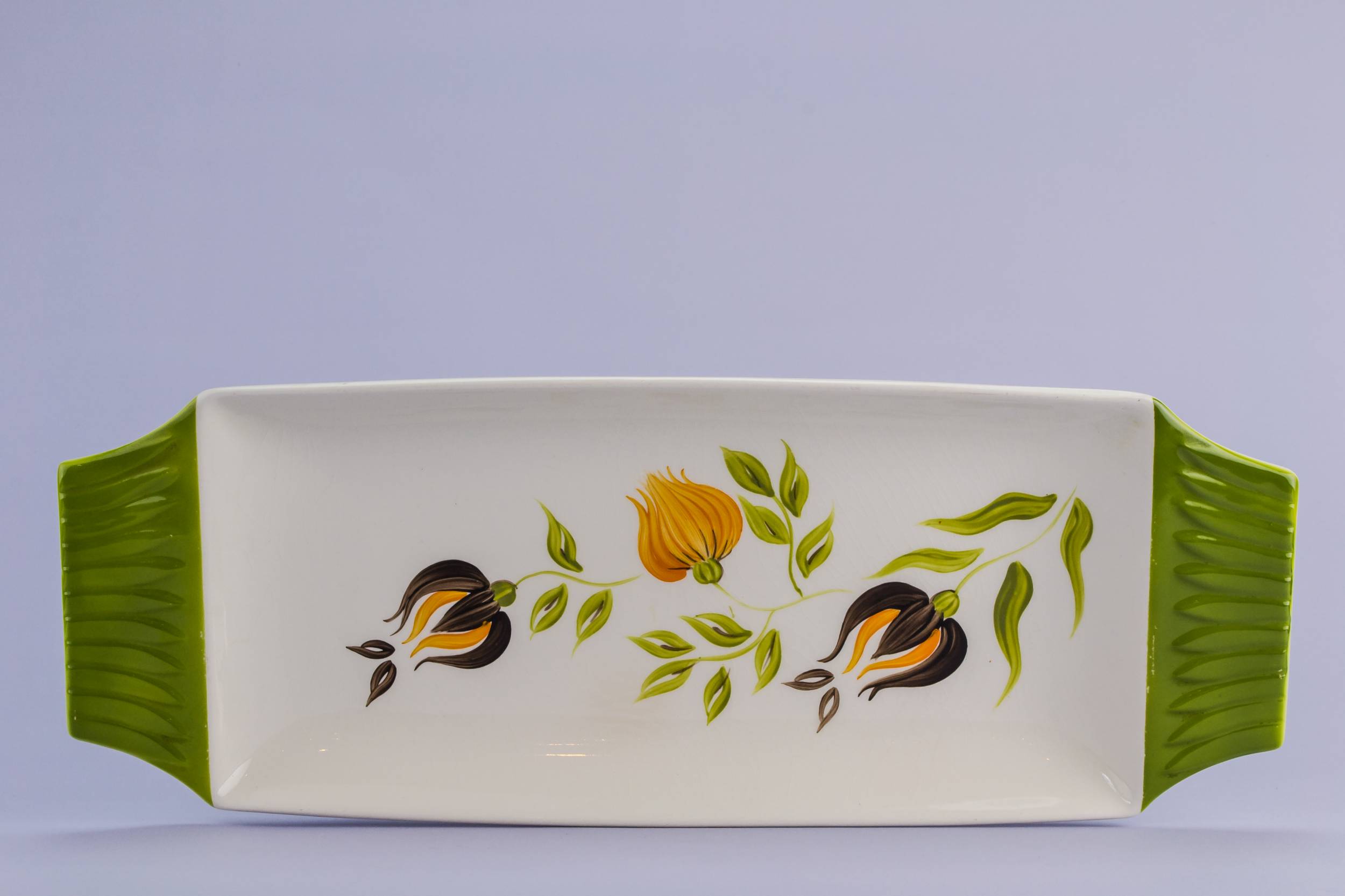 Green Mid-century Modern — Long serving platter 1