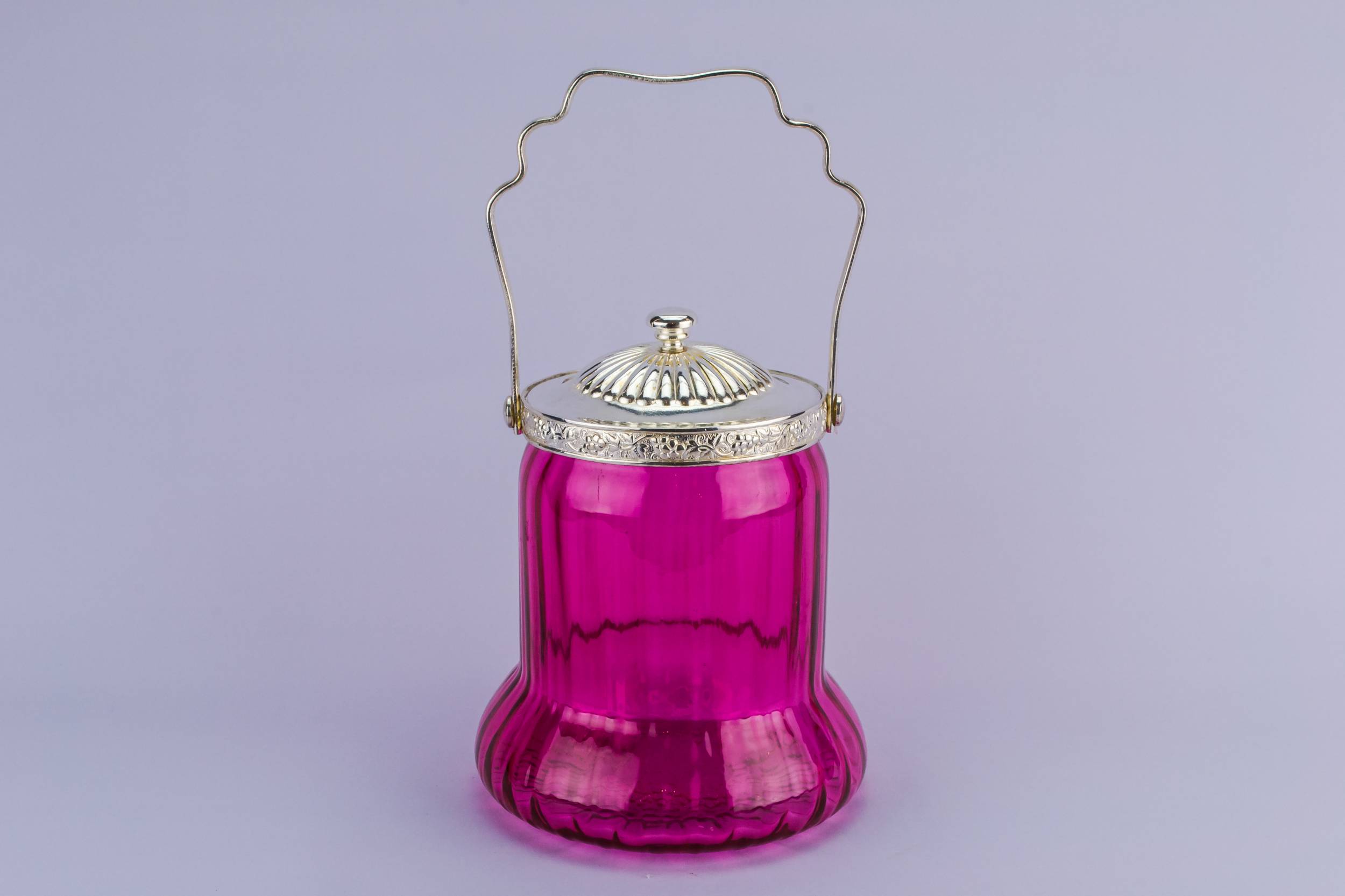 Vintage Elegant Floral — Cranberry red ice bucket