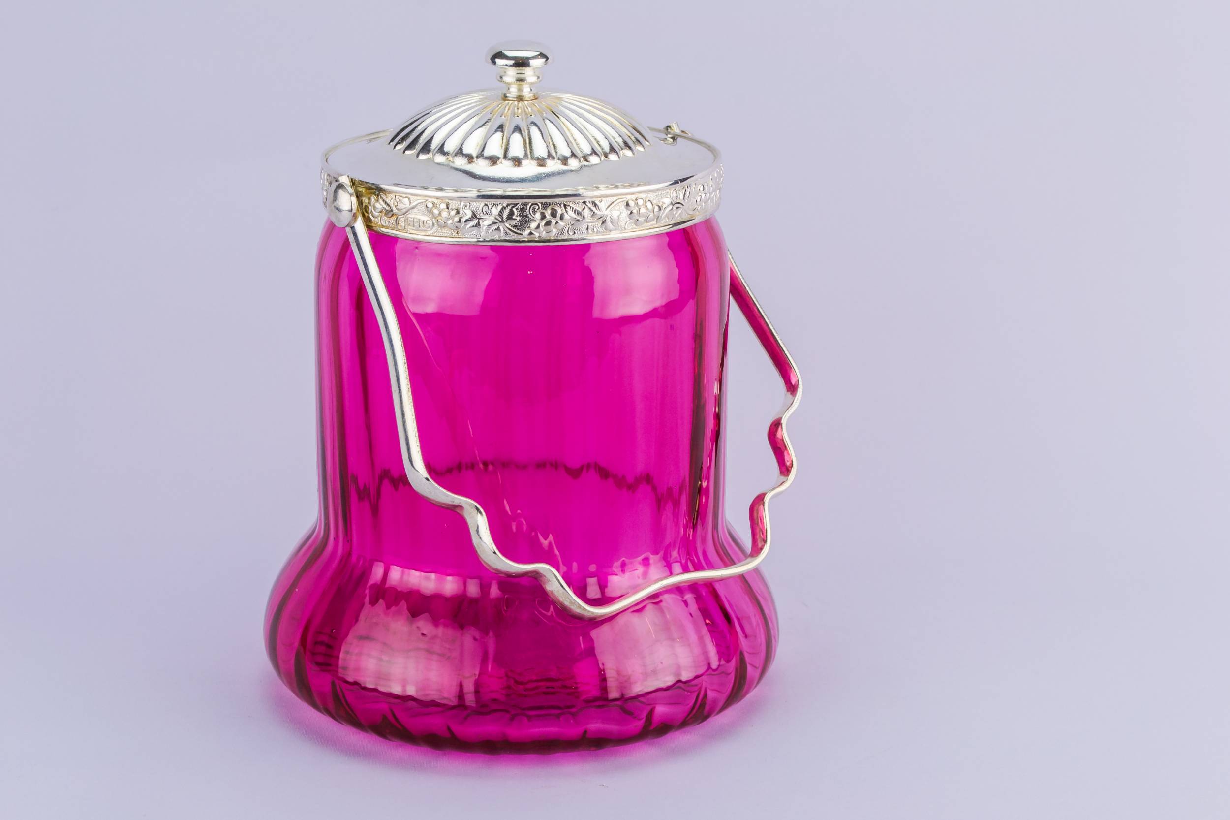 Vintage Elegant Floral — Cranberry red ice bucket 1