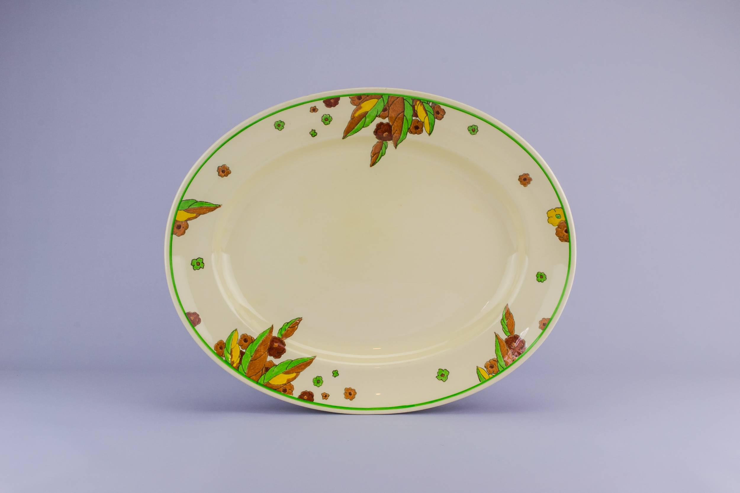 Vintage Art Deco — Floral Peach platter