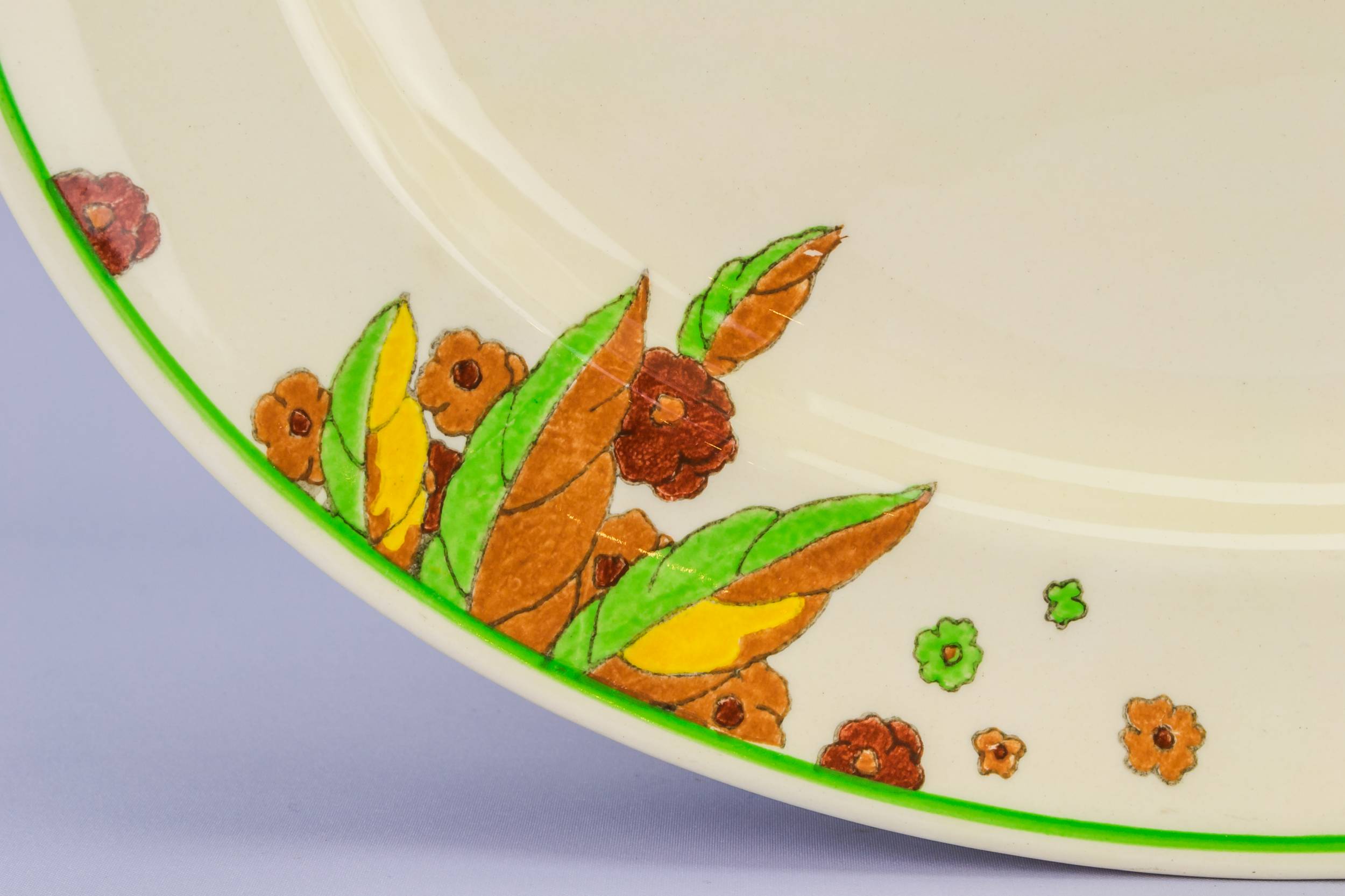 Vintage Art Deco — Floral Peach platter 1