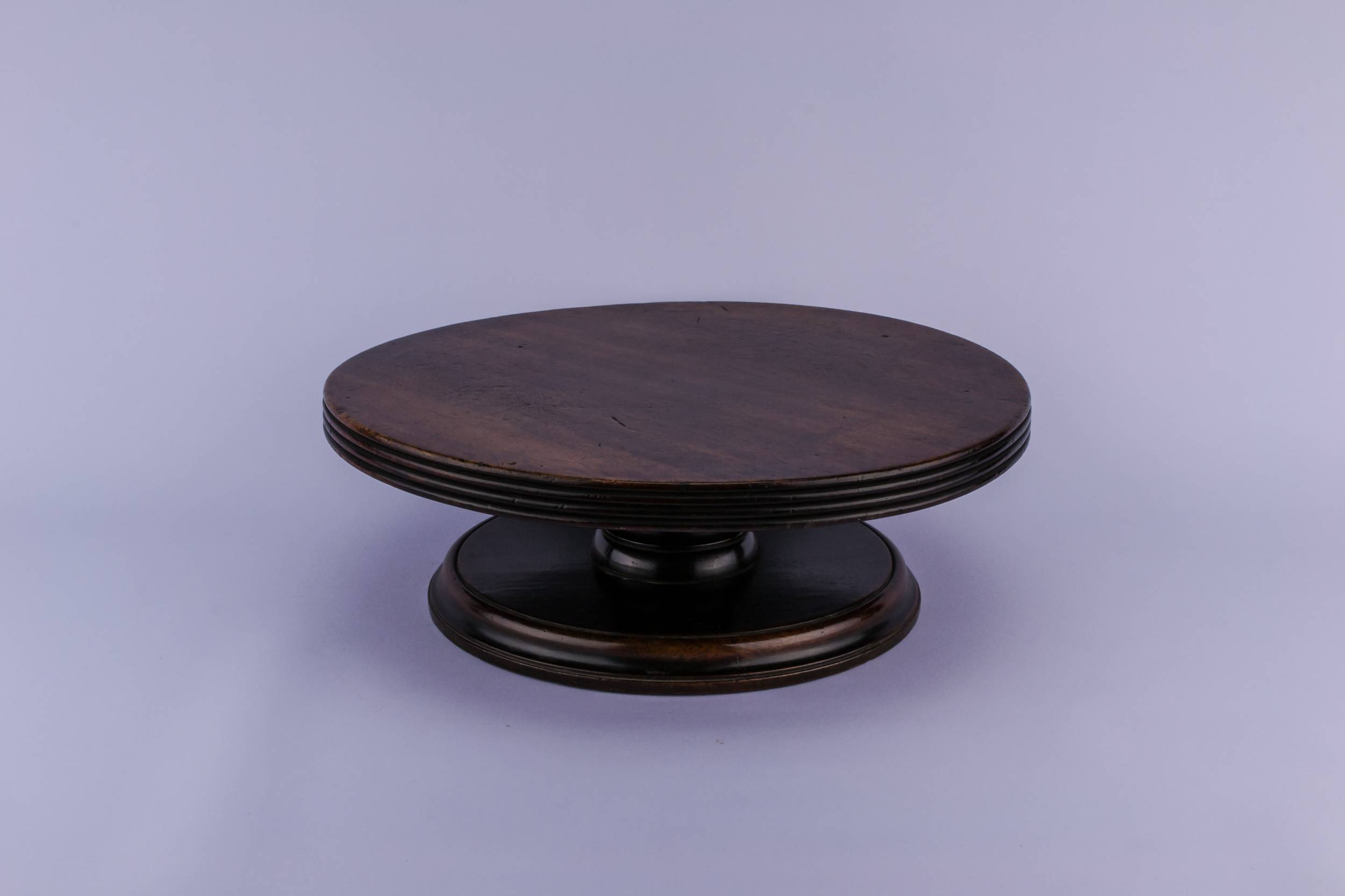 Neo-classical Lazy Susan — Mahogany rotating stand