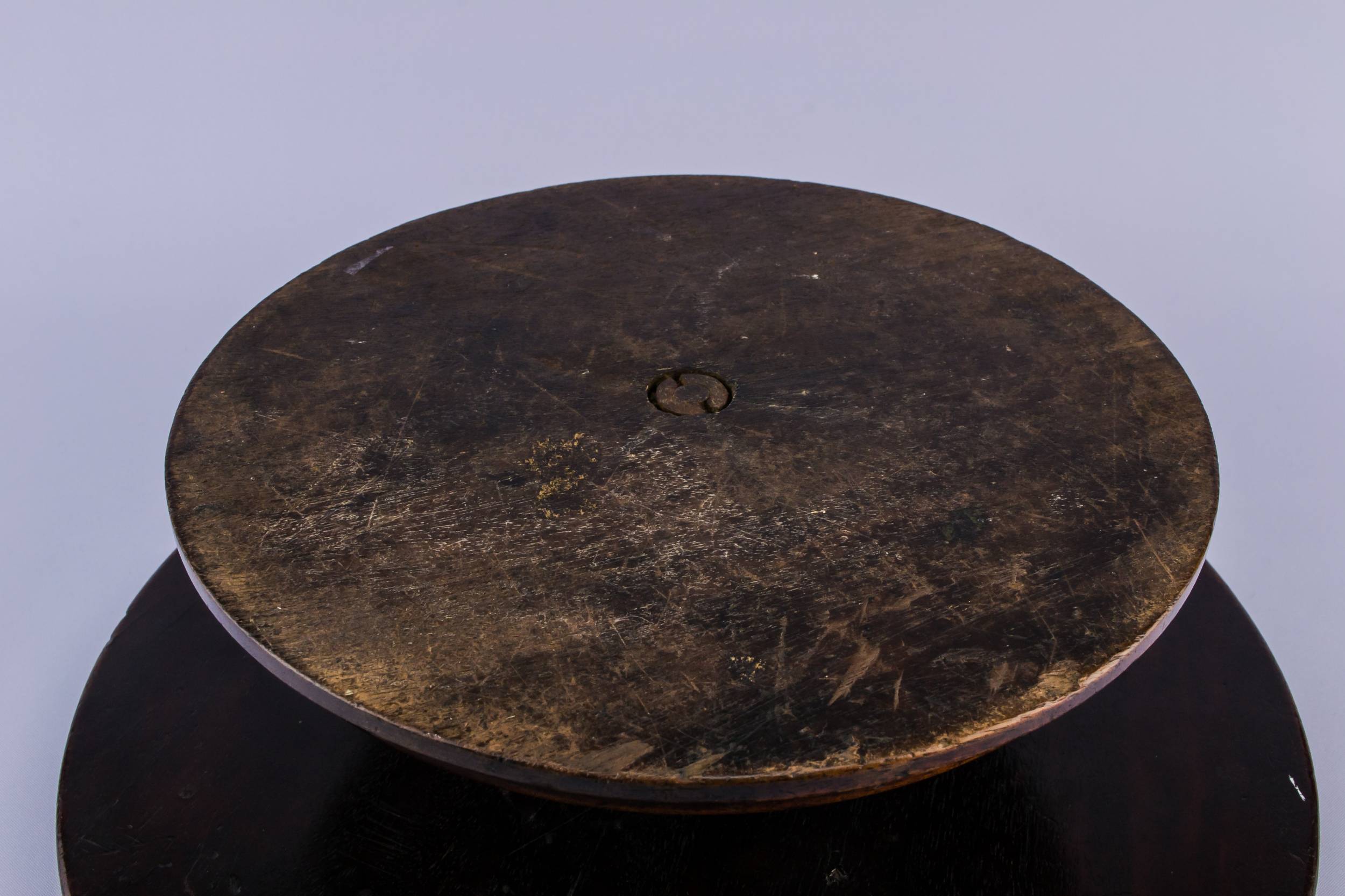 Neo-classical Lazy Susan — Mahogany rotating stand 4