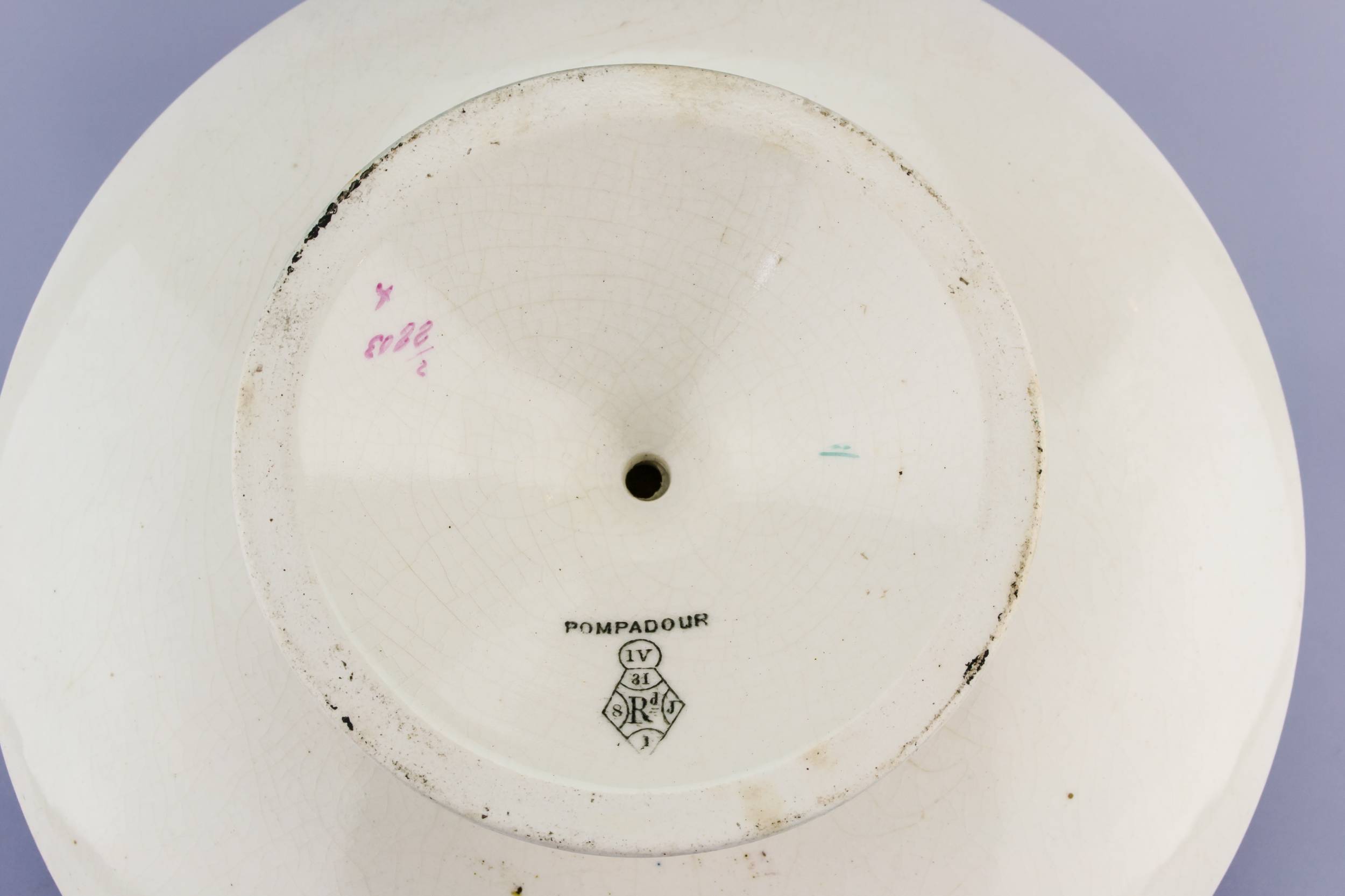 Porcelain Attractive 9.6'' — Turquoise cake platter 3