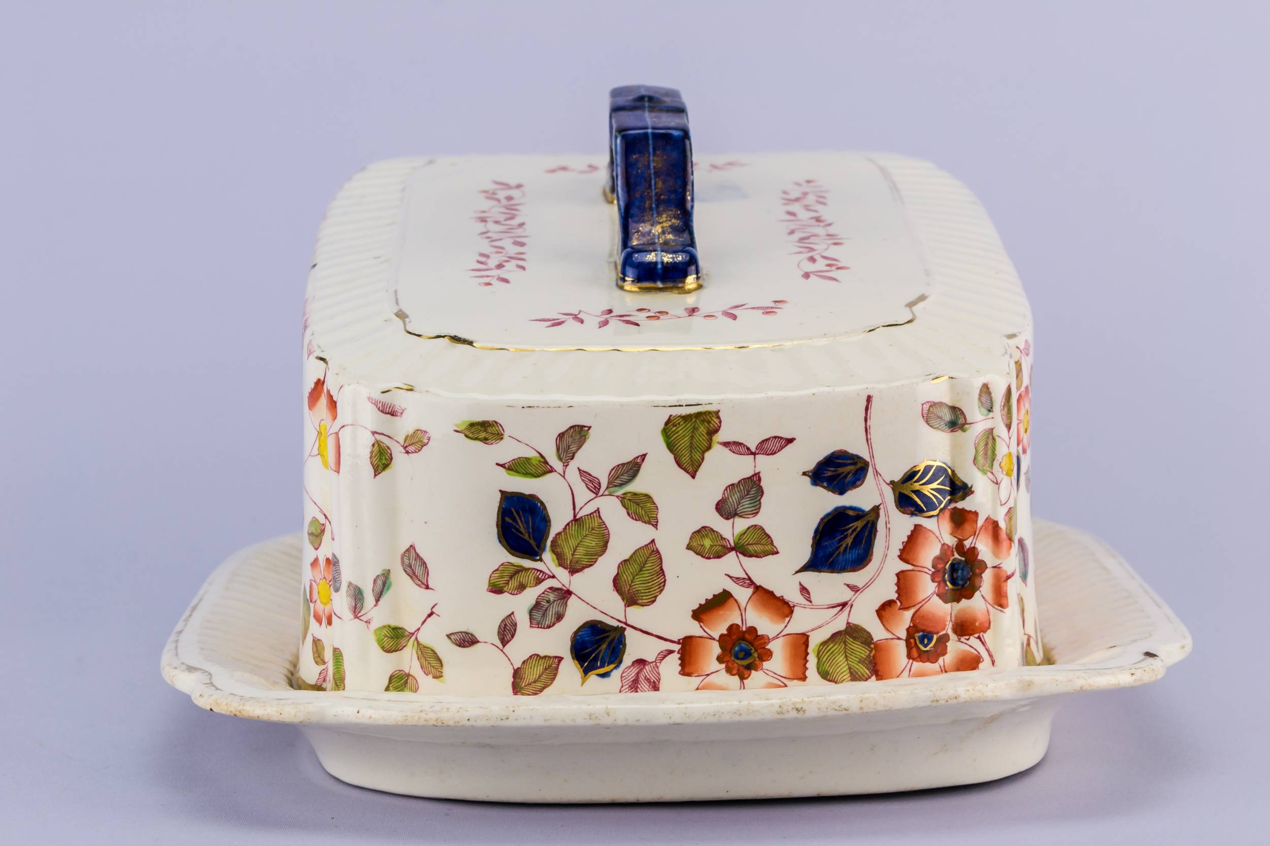 Opulent Antique Floral — Large cheese dish 3