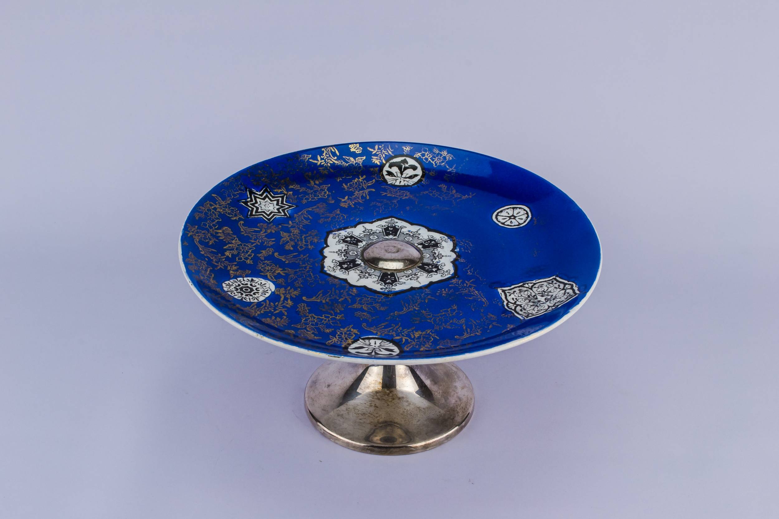 Arts Crafts Porcelain — Floral cake stand