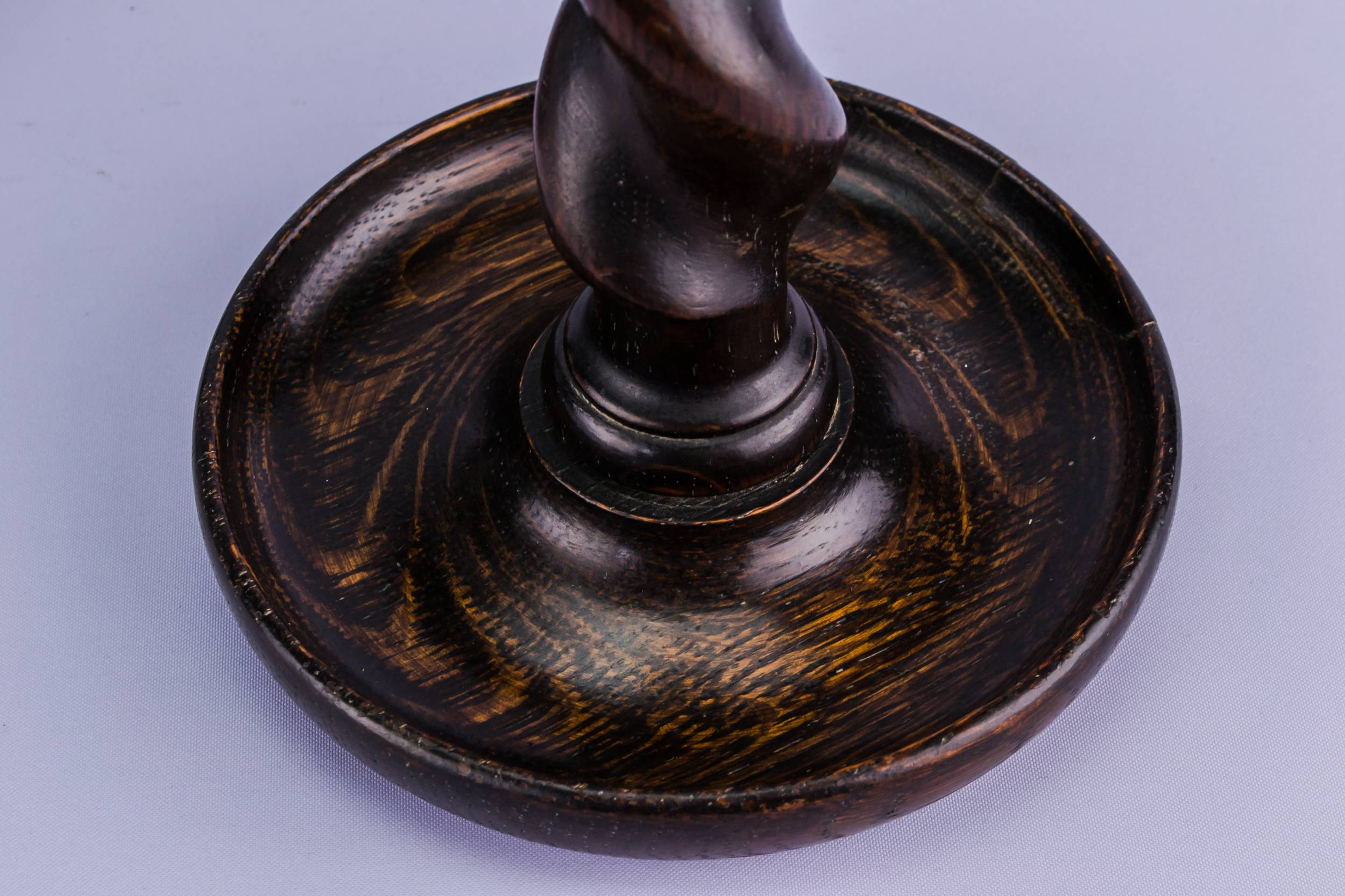 Tall Classical Oak — 2 tall oak candlesticks 1