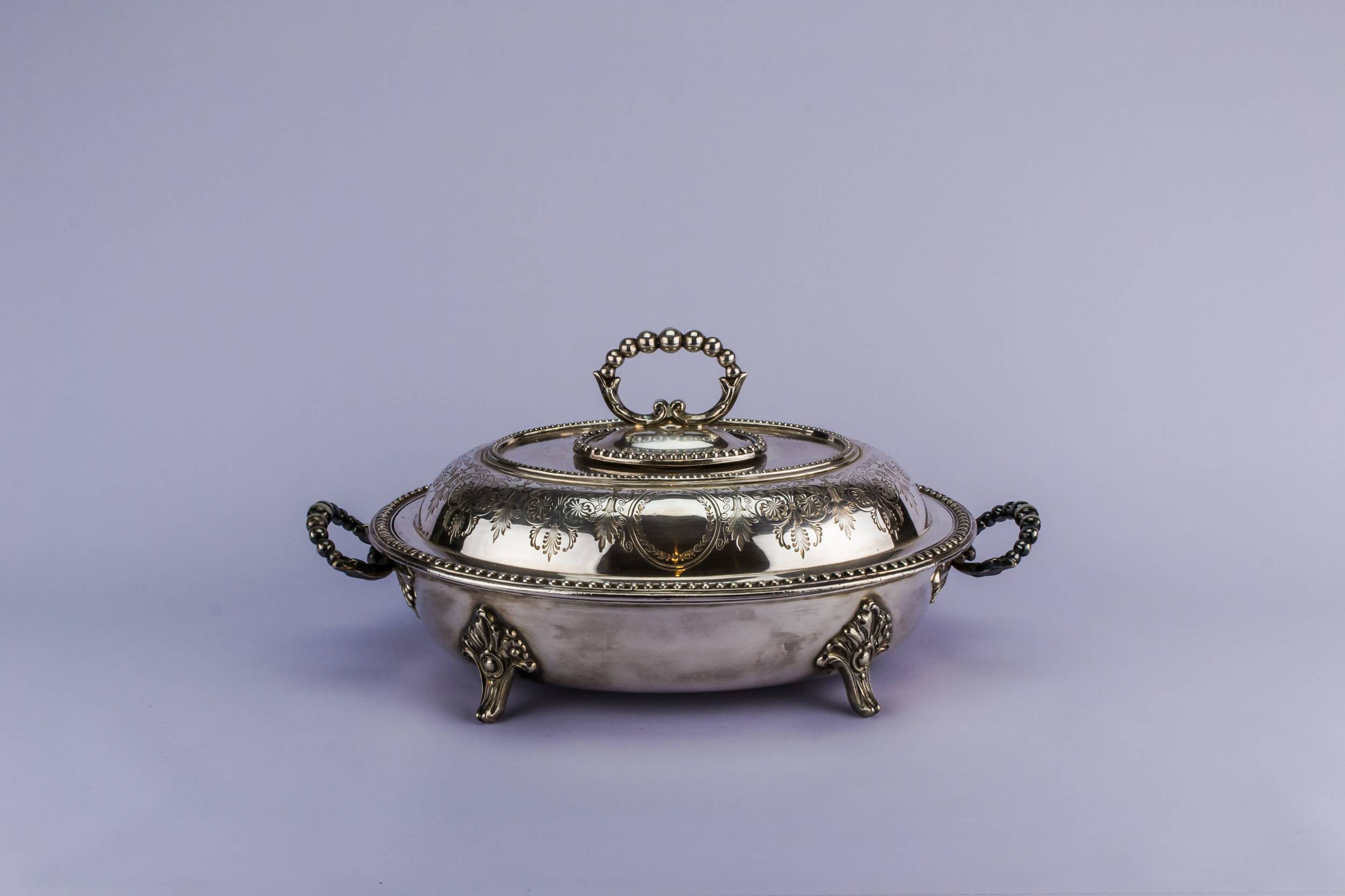 Spectacular Antique Roberts — Silver plated hot tureen